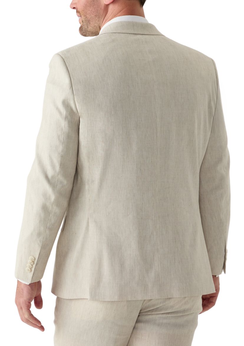 Single Breasted Two Button Flap Pockets with Notch Lapel