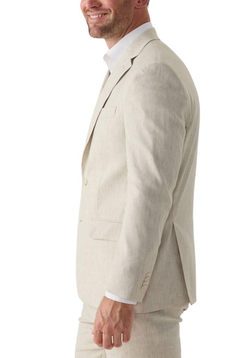 Single Breasted Two Button Flap Pockets with Notch Lapel