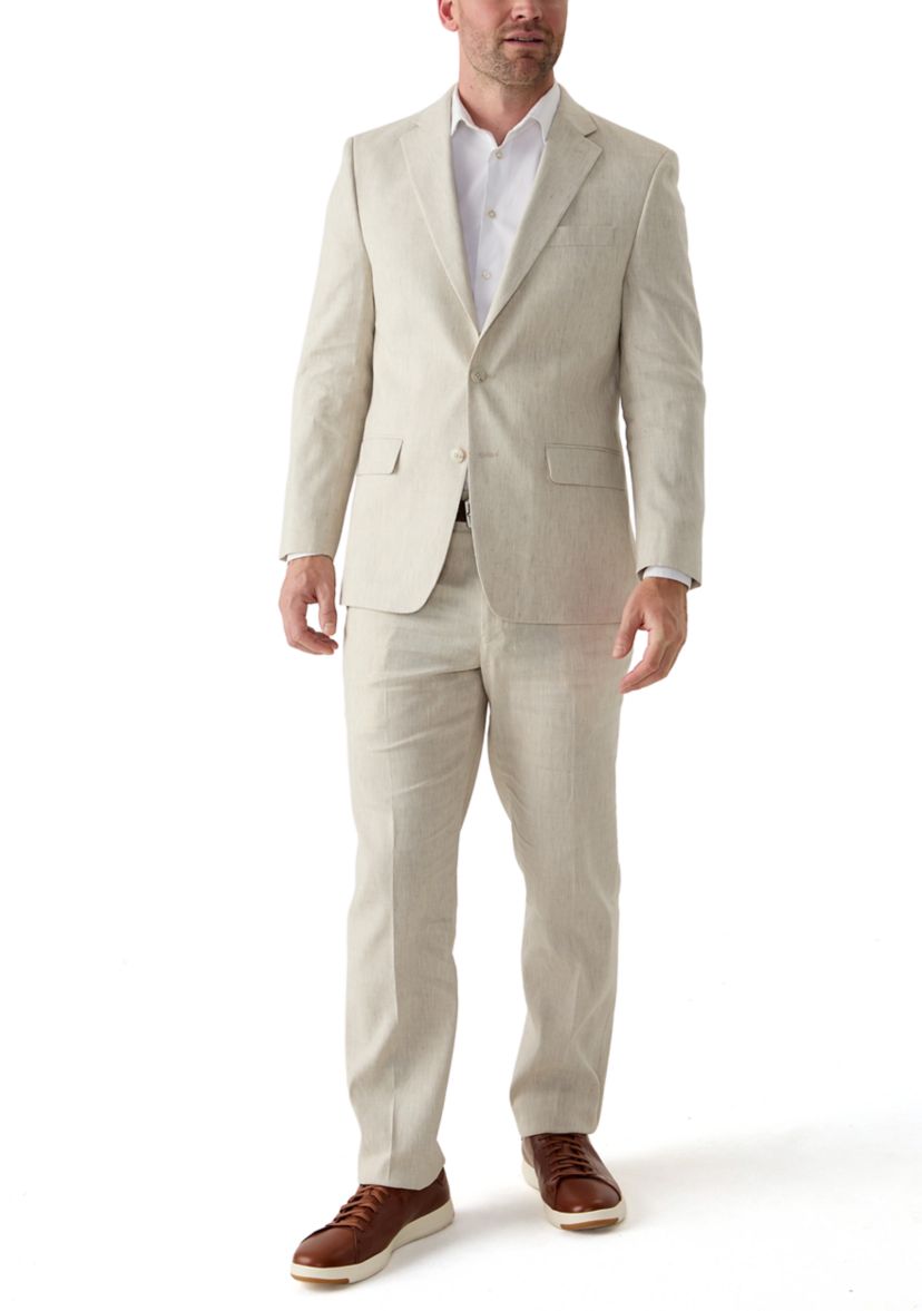 Single Breasted Two Button Flap Pockets with Notch Lapel