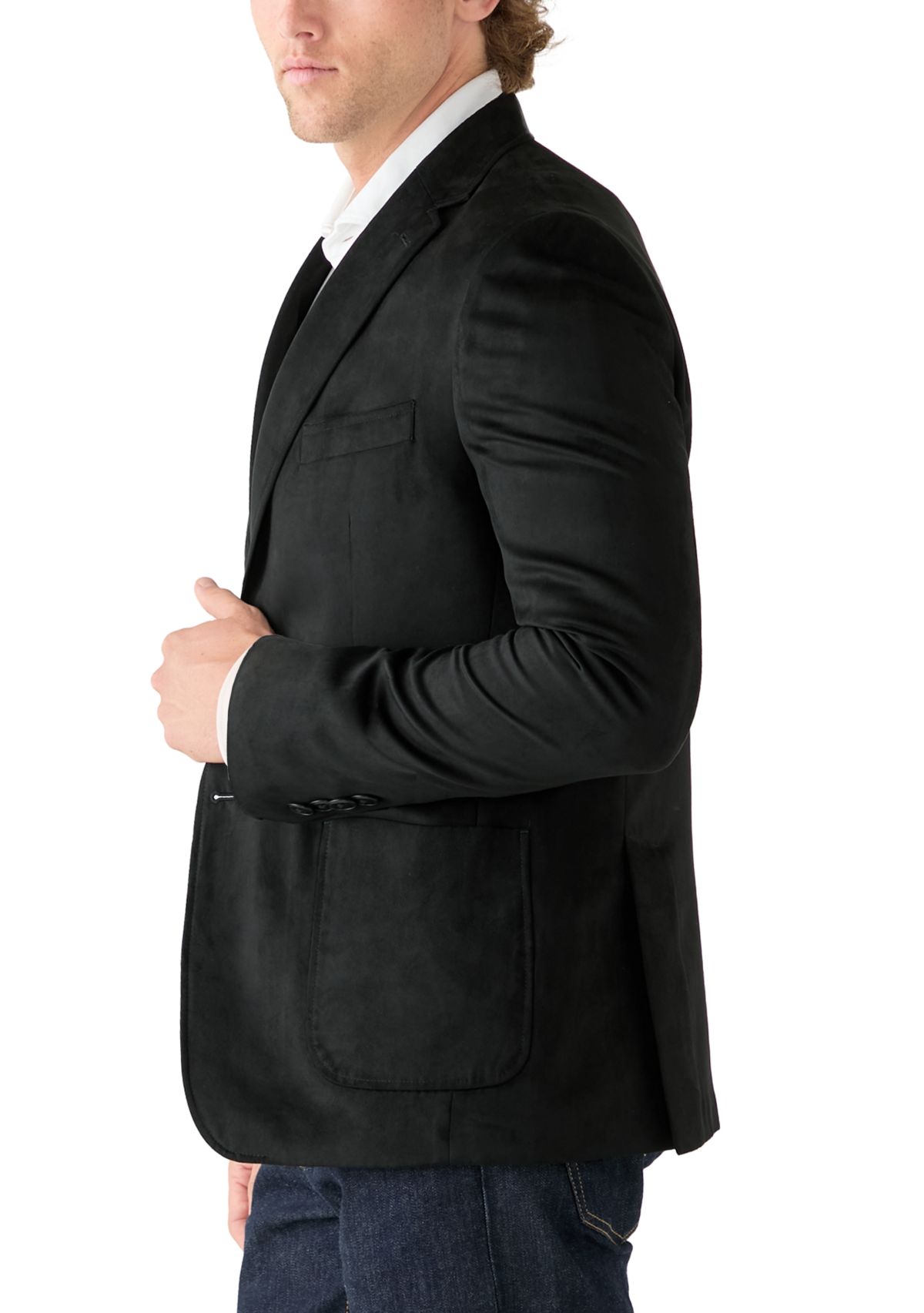 Faux Suede Sport Coat 