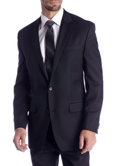 Classic Fit Black Solid Suit Separate Coat