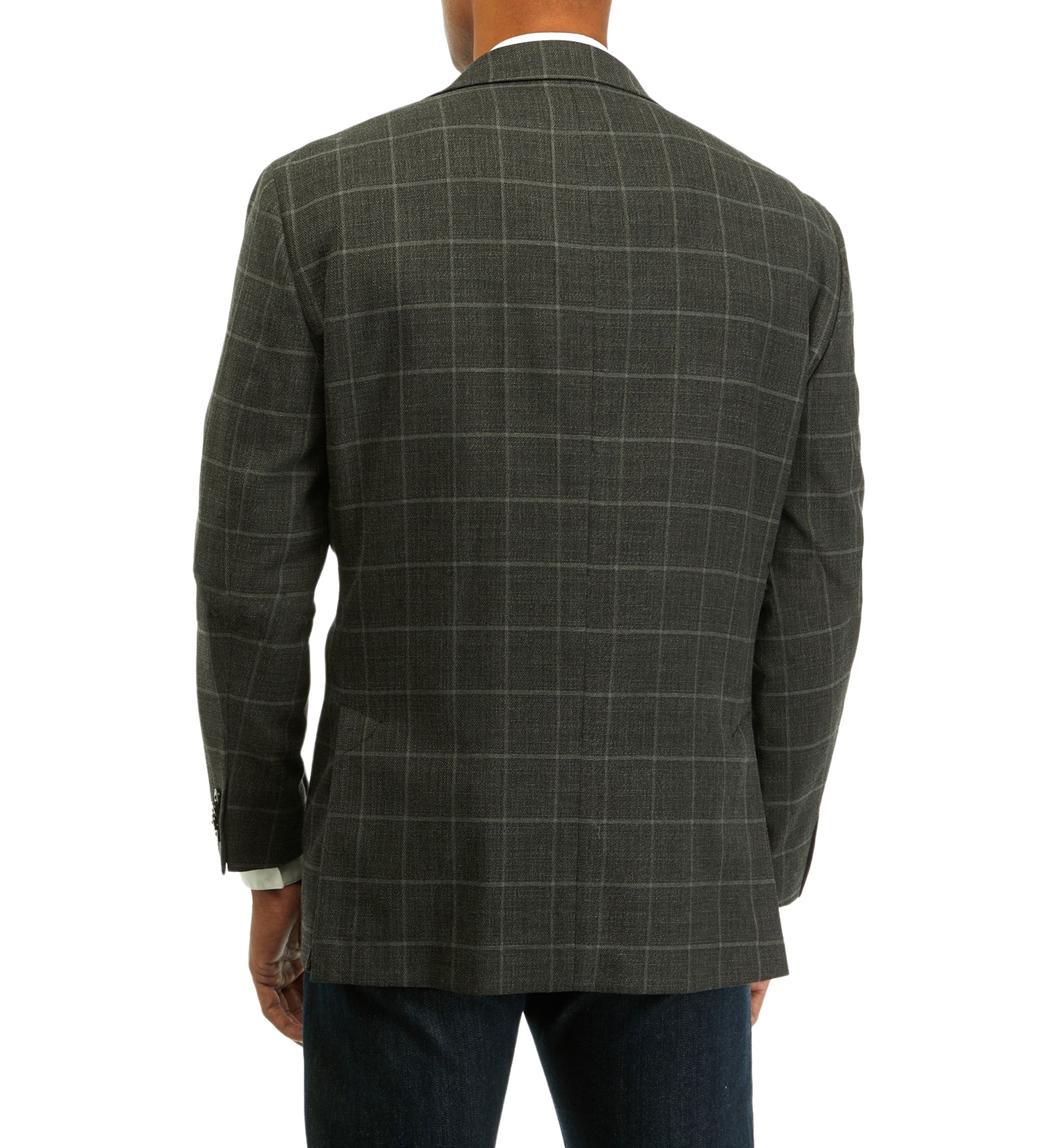 Single Breasted 2 Button Front Flap Pocket Sportcoat with Notch Lapel