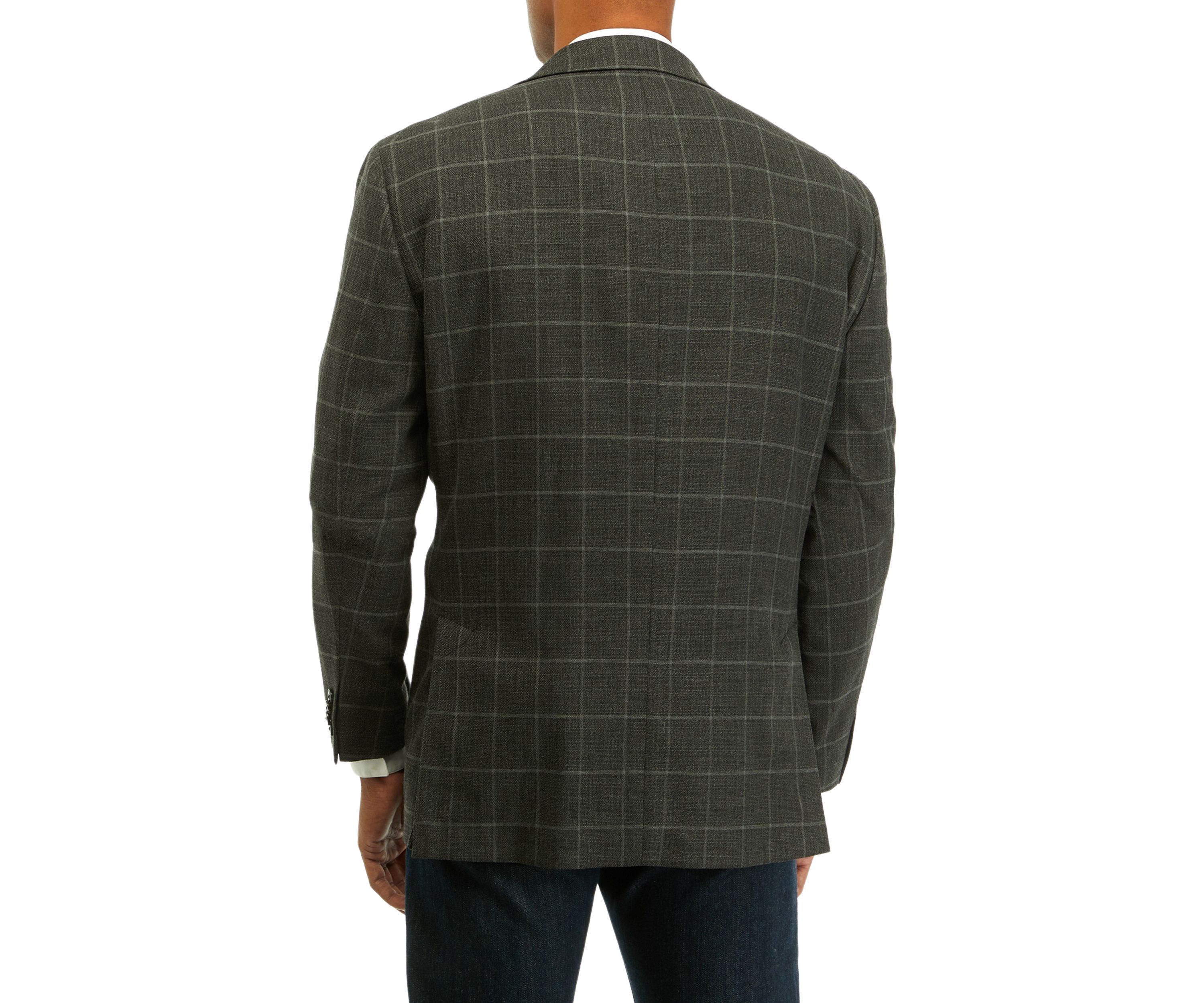 Single Breasted 2 Button Front Flap Pocket Sportcoat with Notch Lapel