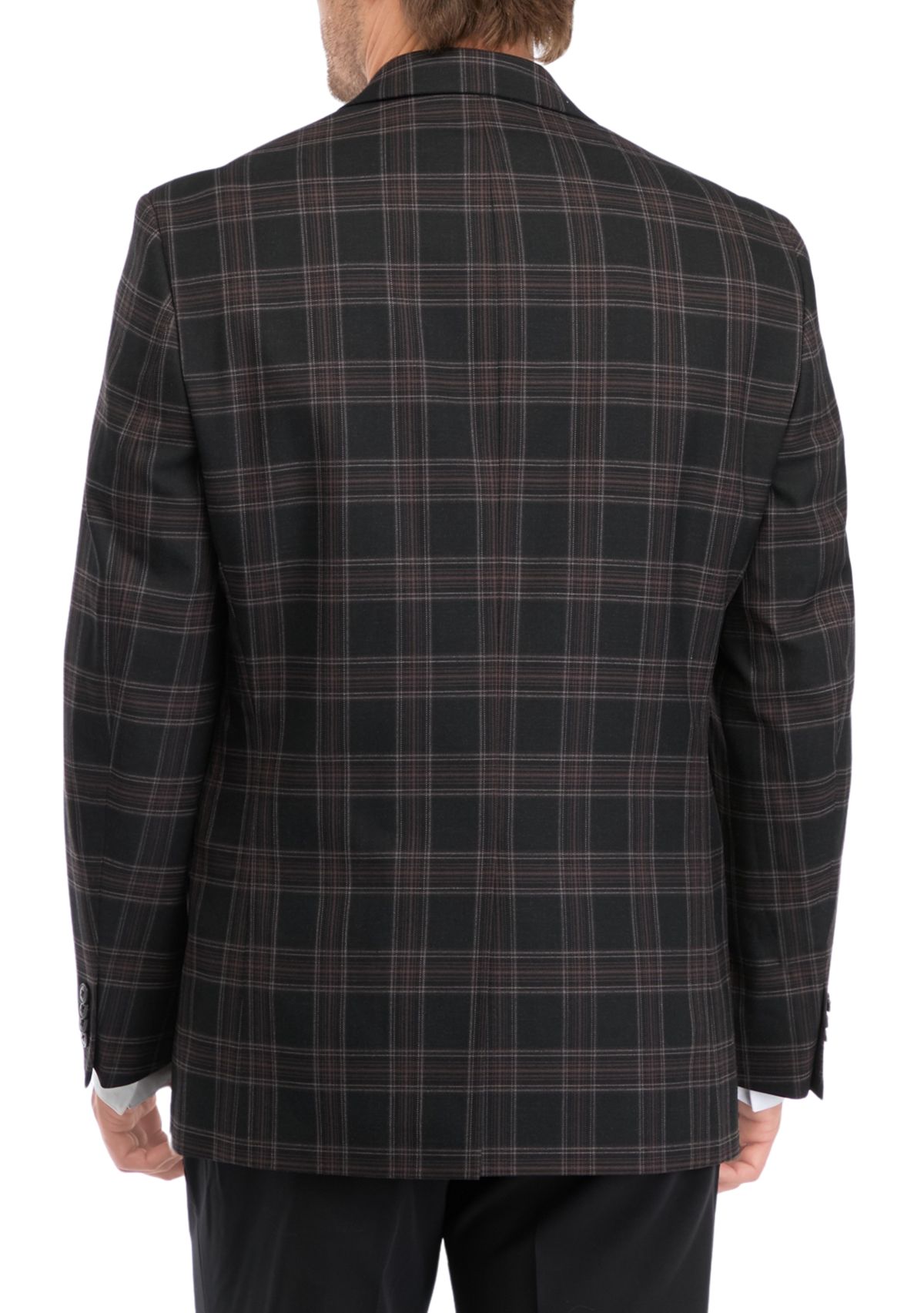 Black Brown Plaid Sport Coat 