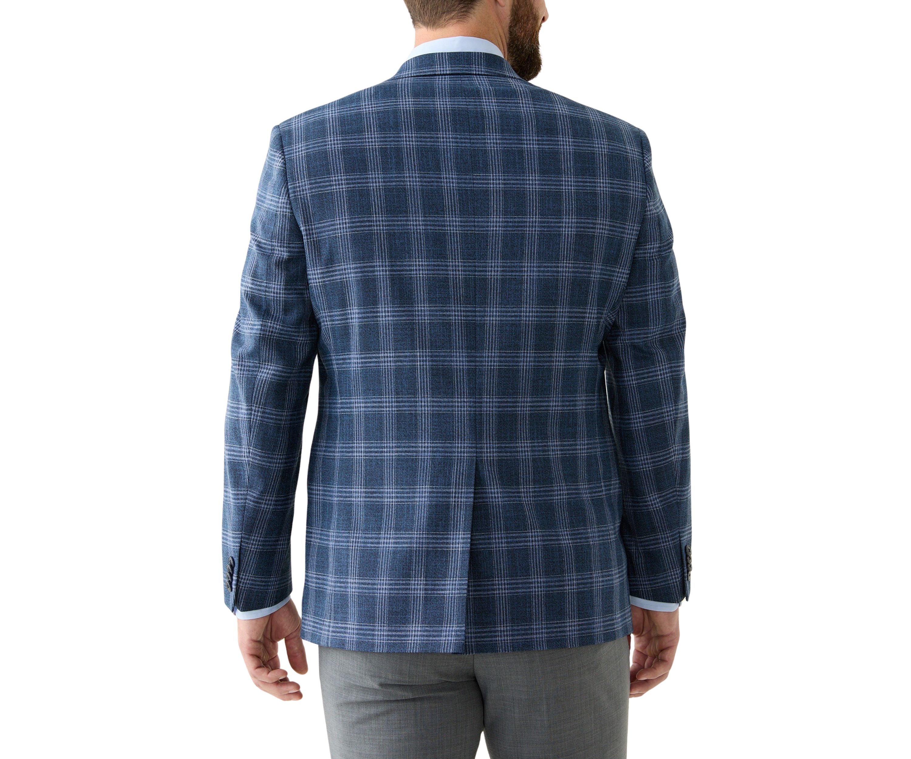 Single Breasted Classic Fit Plaid Blazer