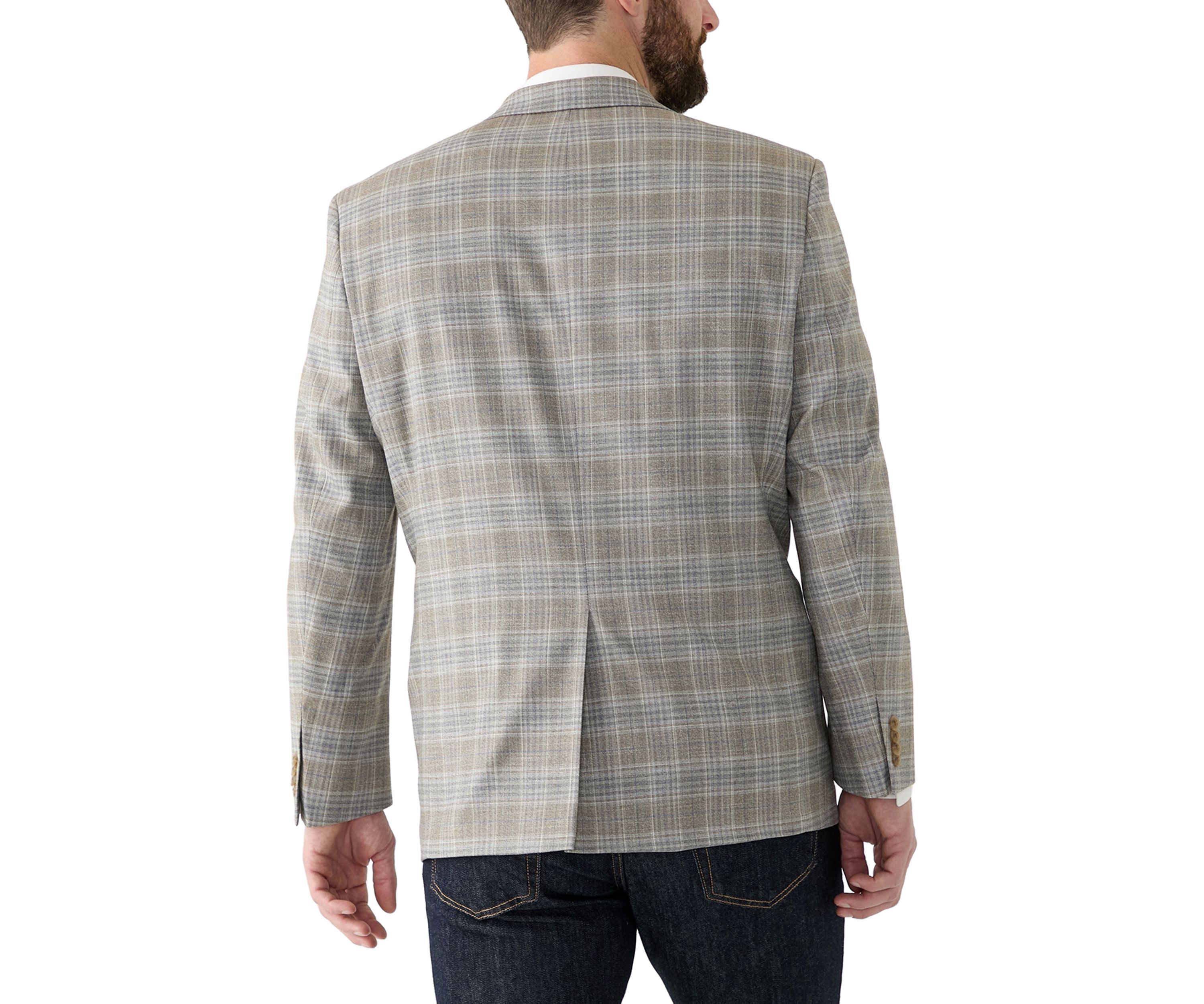 Single Breasted Plaid Classic Sport Coat