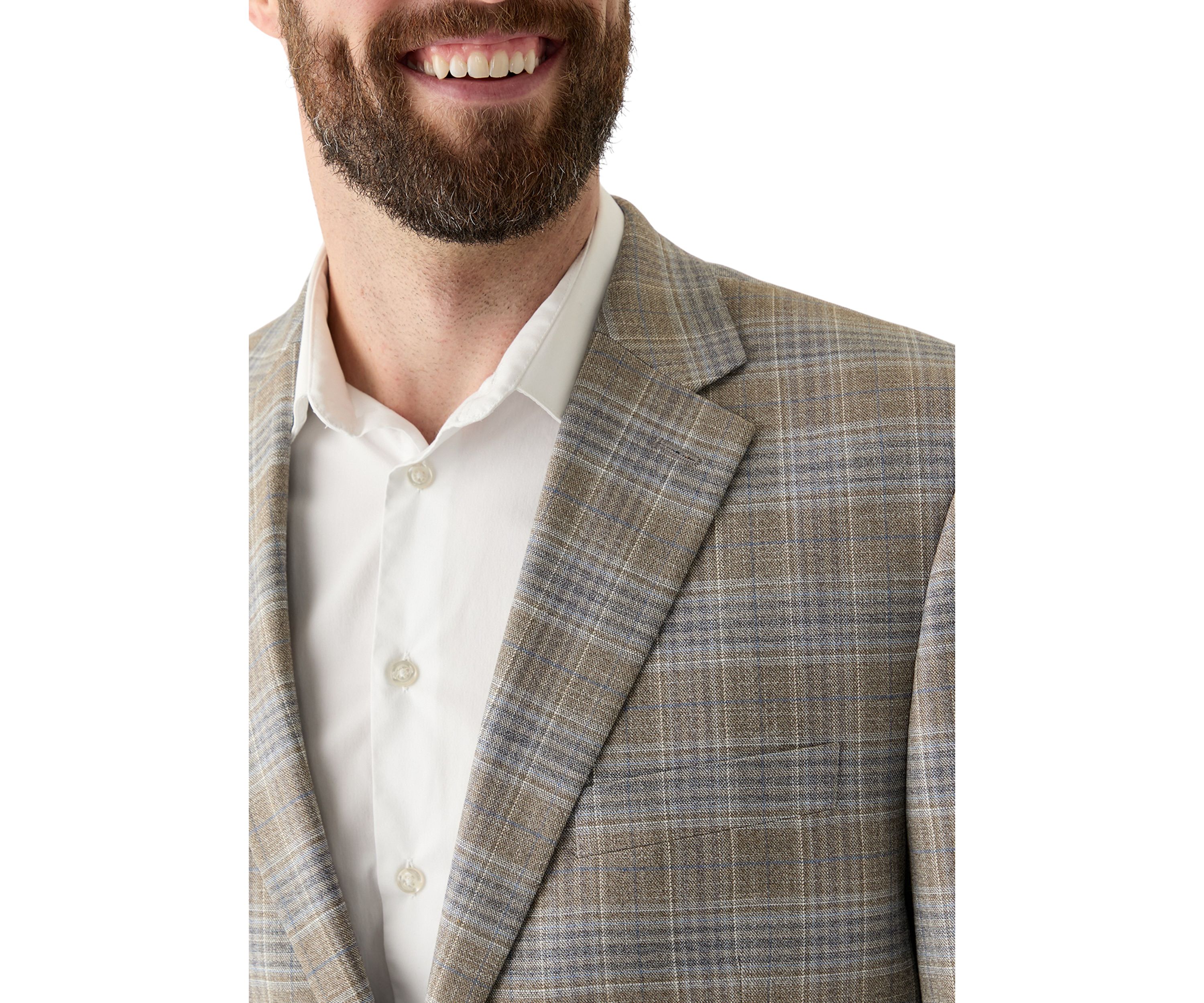 Single Breasted Plaid Classic Sport Coat