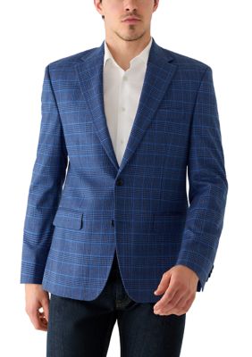 MICHAEL Michael Kors Men's Blue Plaid Sport Coat