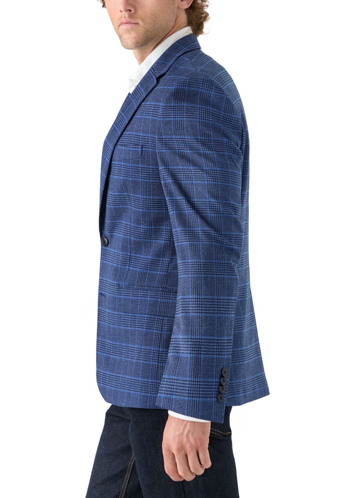 Blue Plaid Sport Coat