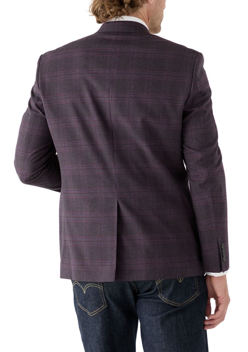 Cranberry Plaid Sport Coat