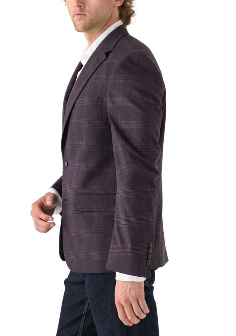 Cranberry Plaid Sport Coat