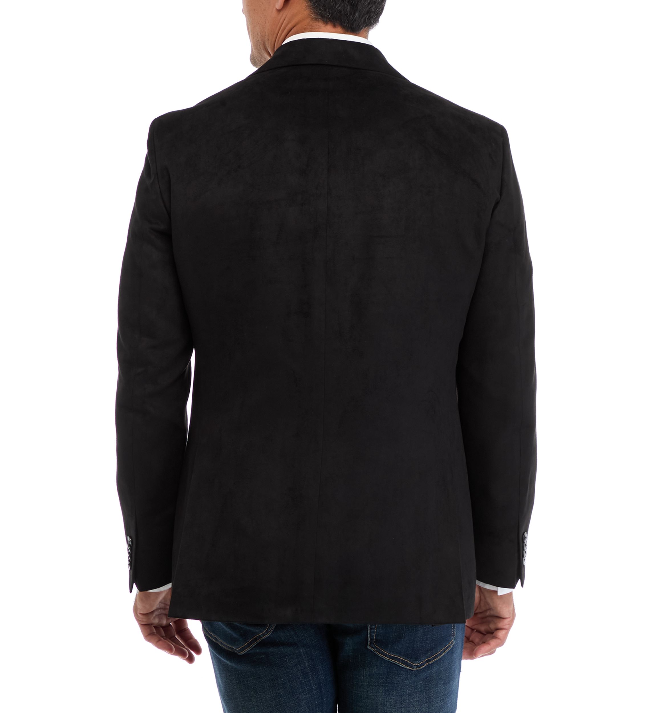 Single Breasted 2-Button Faux Suede Sport Coat