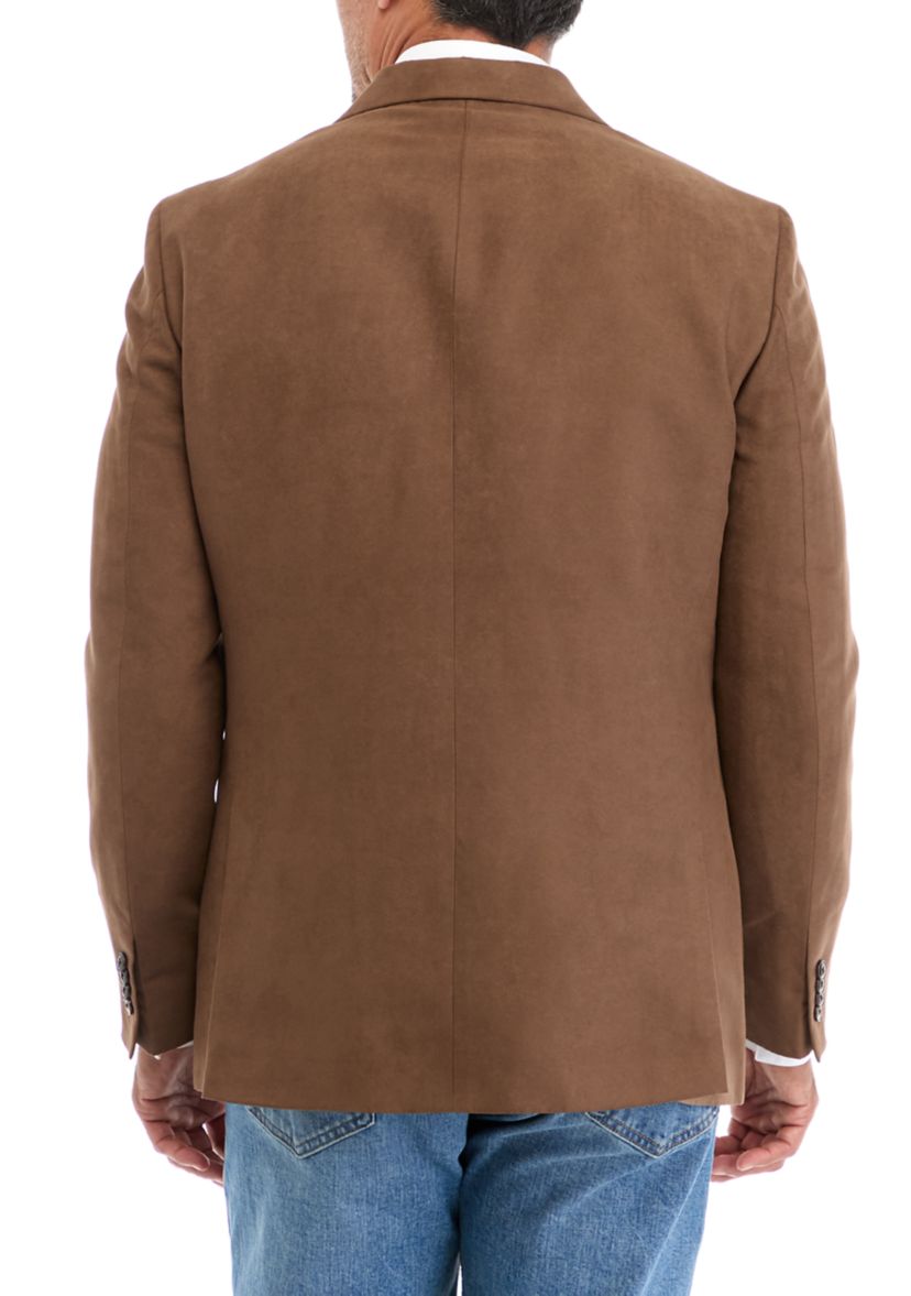 Single Breasted Faux Suede Sport Coat