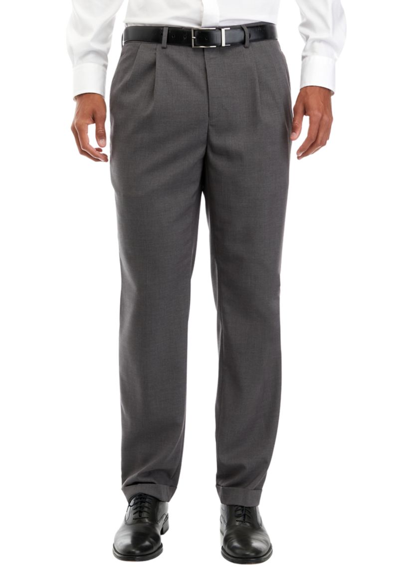 Mens Stretch Pleated Pants
