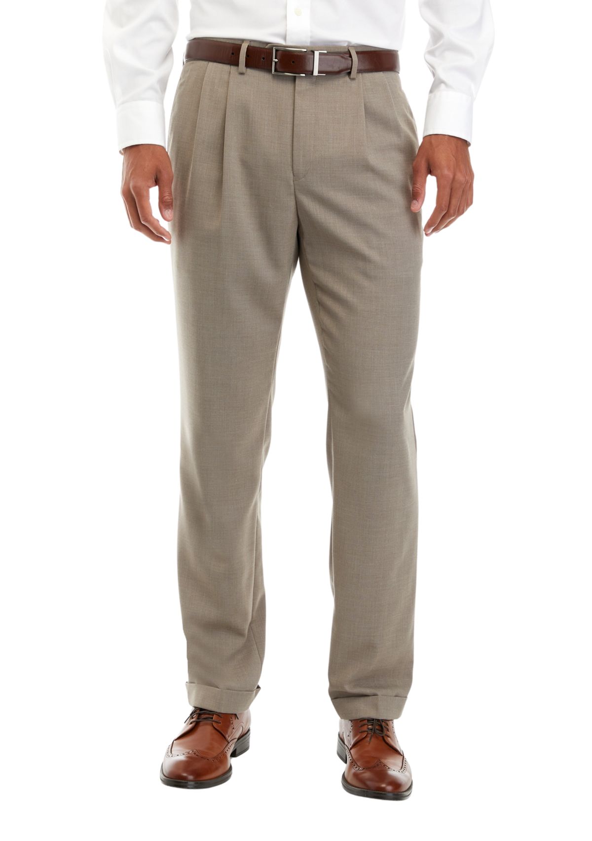 Mens Stretch Pleated Pants