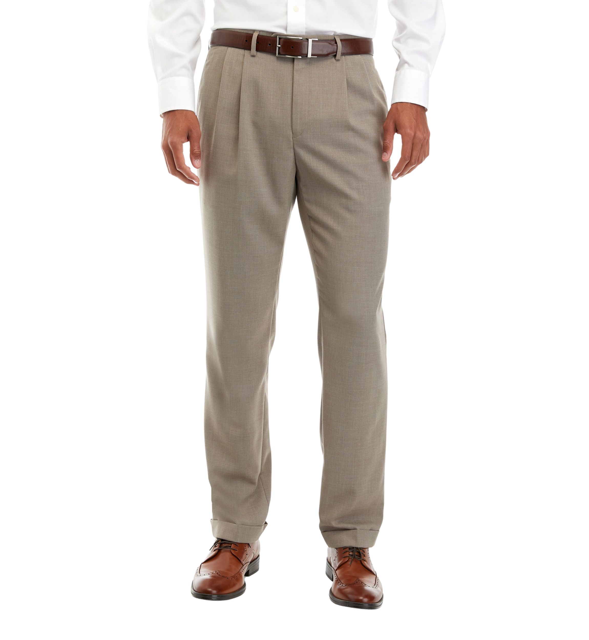 Mens Stretch Pleated Pants