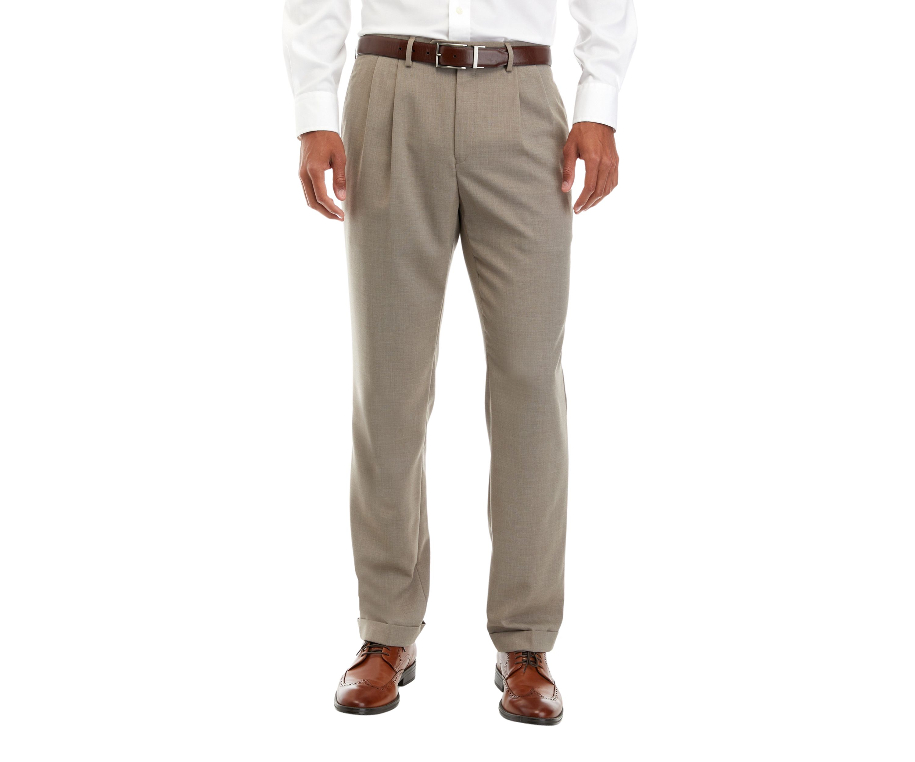 Mens Stretch Pleated Pants