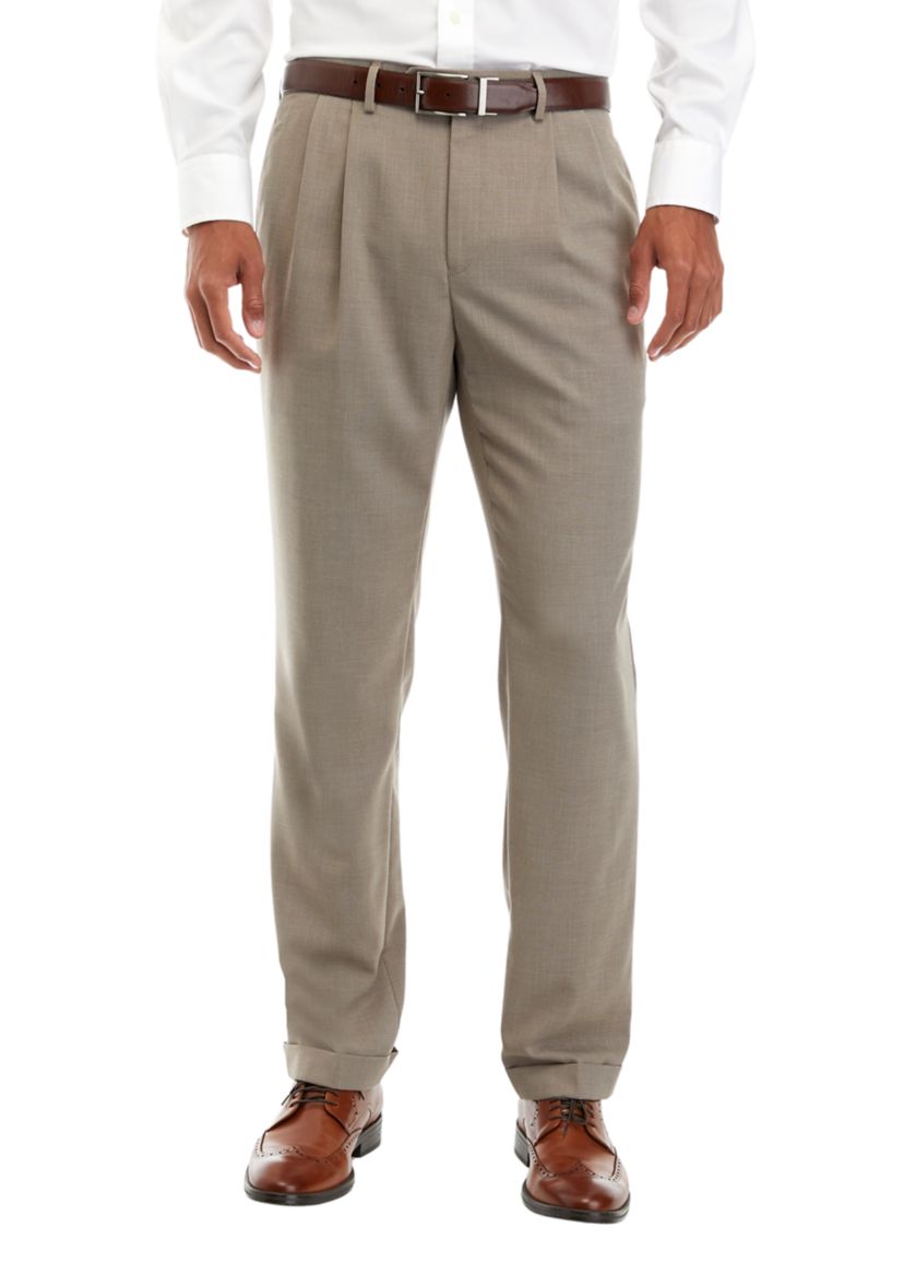 Mens Stretch Pleated Pants