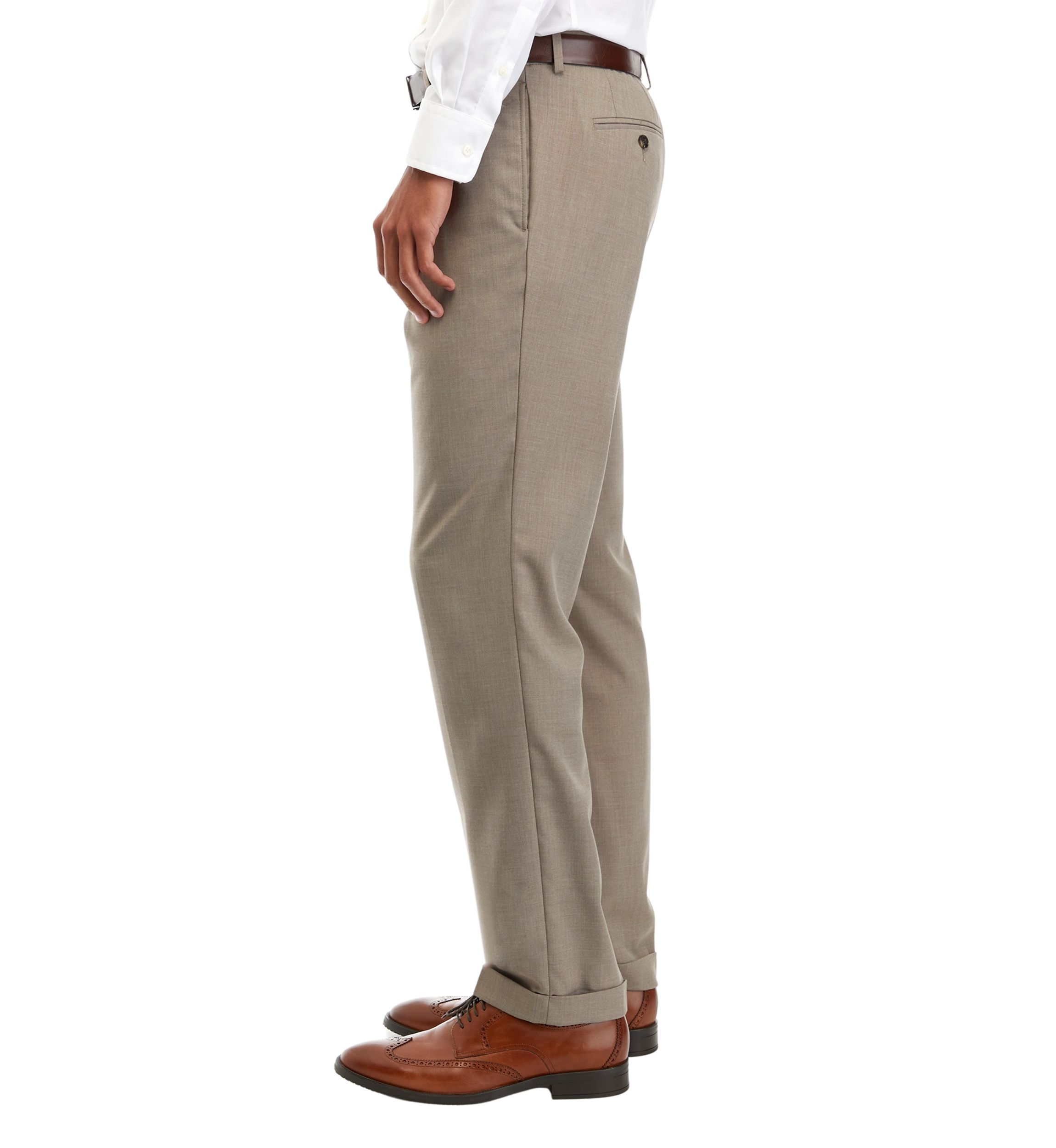Mens Stretch Pleated Pants