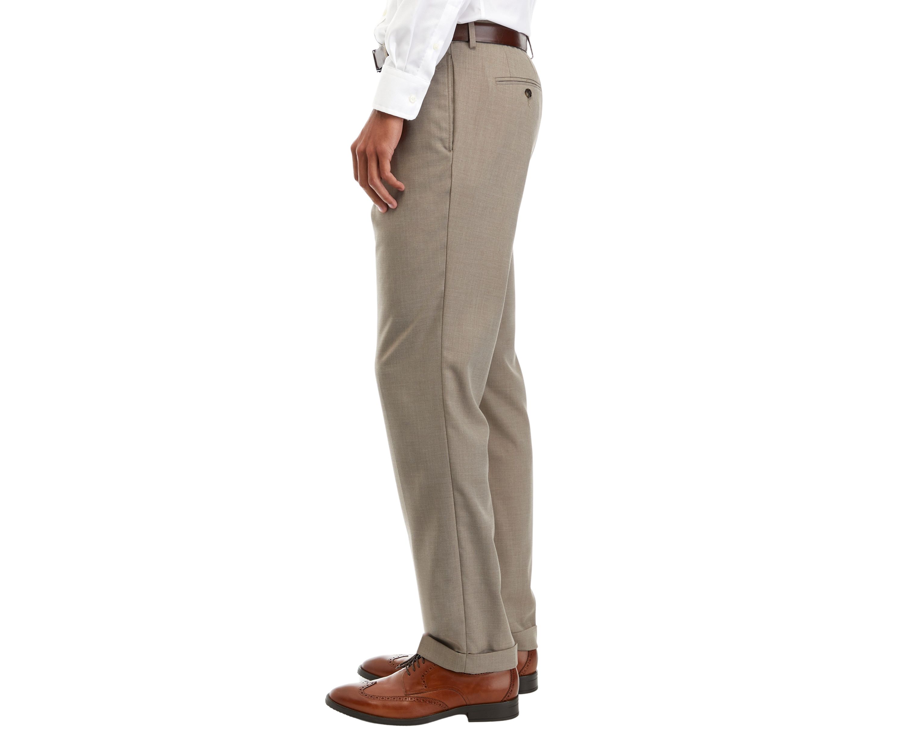 Mens Stretch Pleated Pants