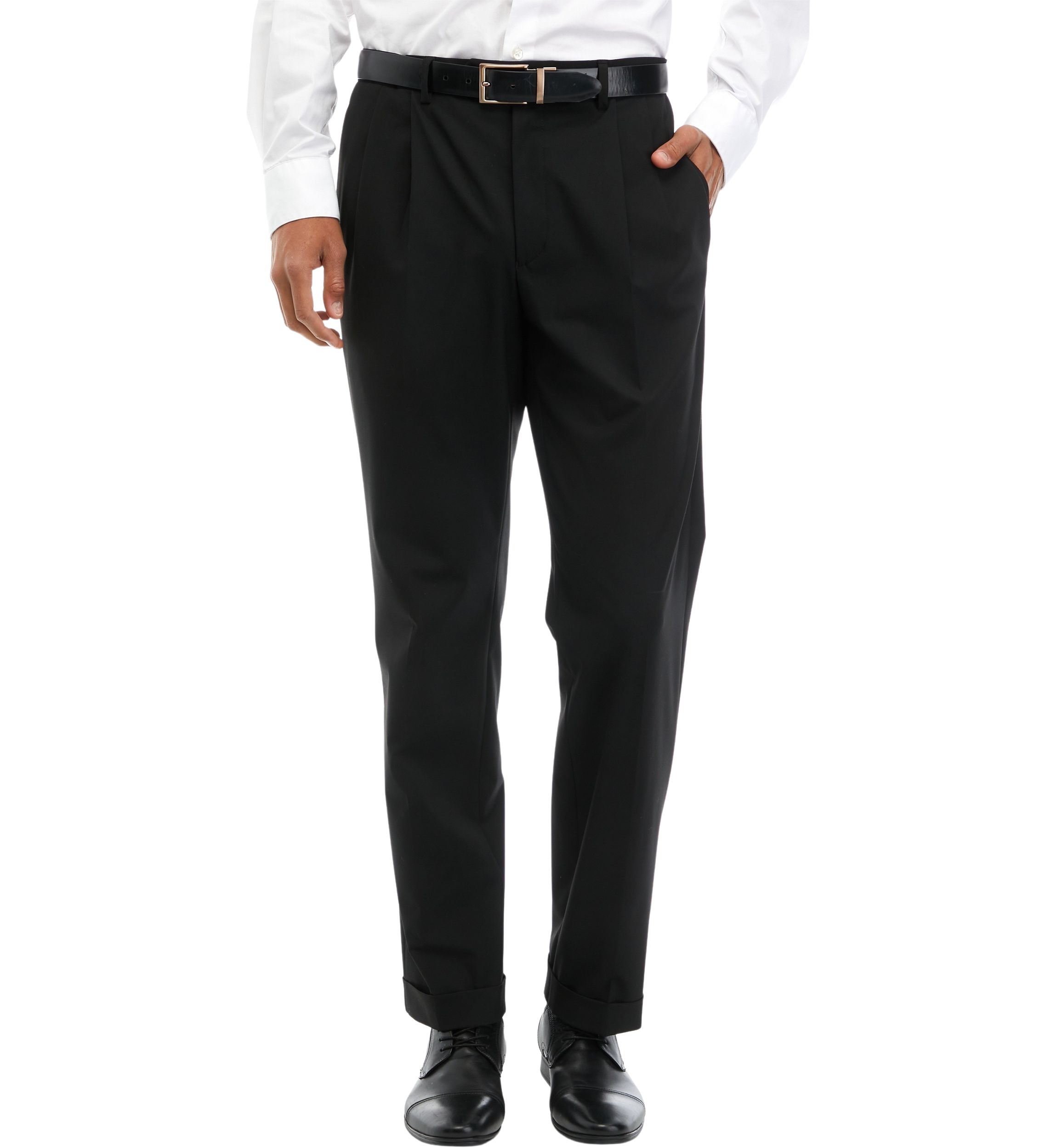 Pleated Stretch Pants