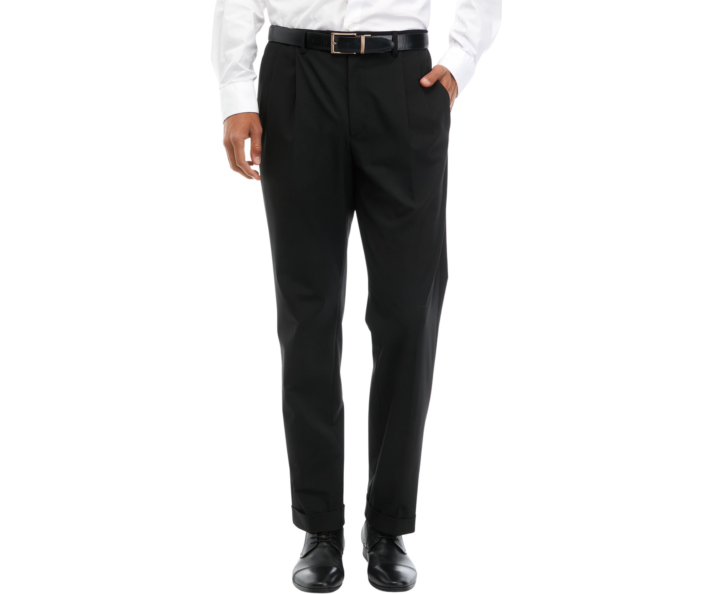 Pleated Stretch Pants