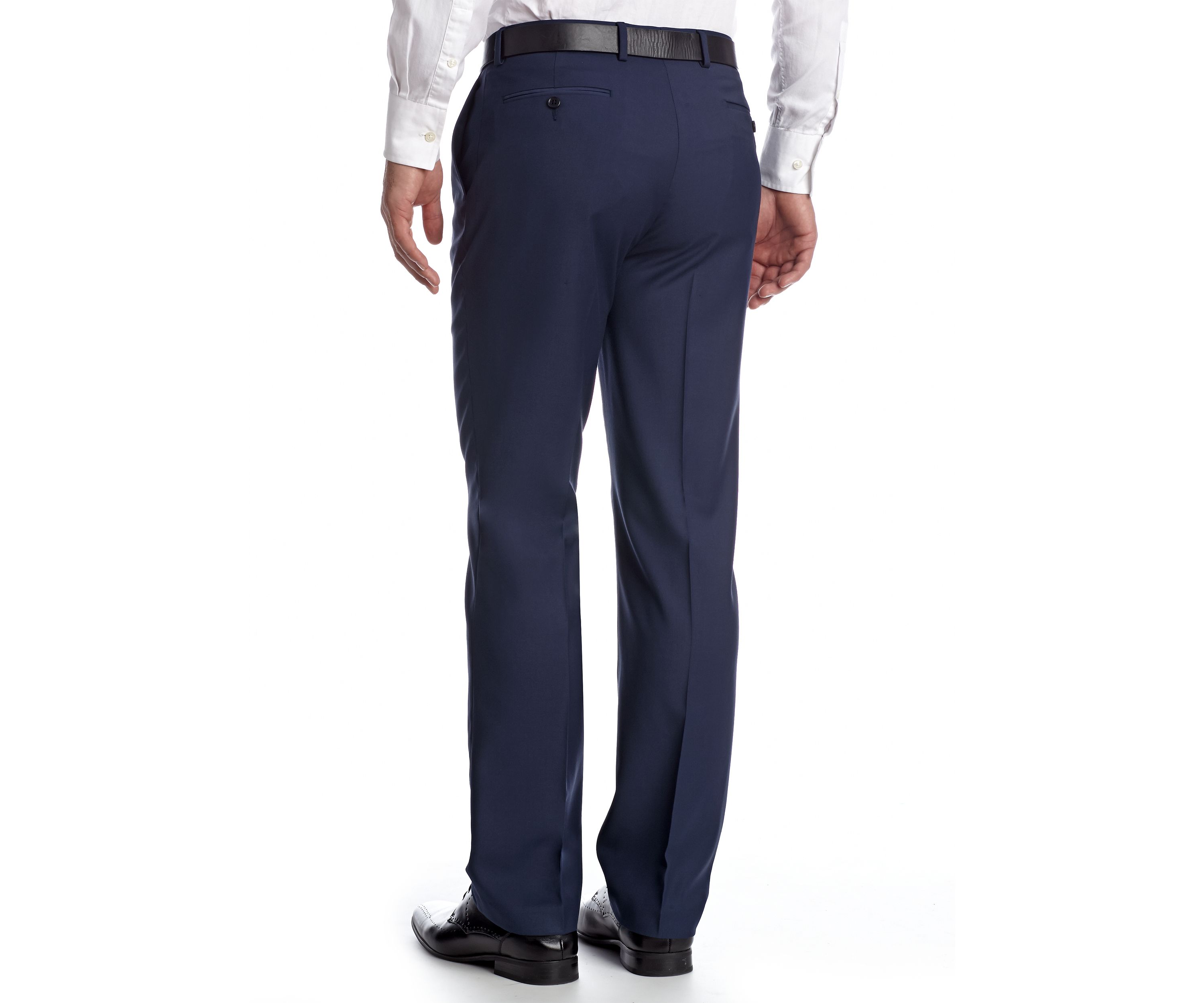 Classic Fit Solid Flat Front Suit Separate Pants