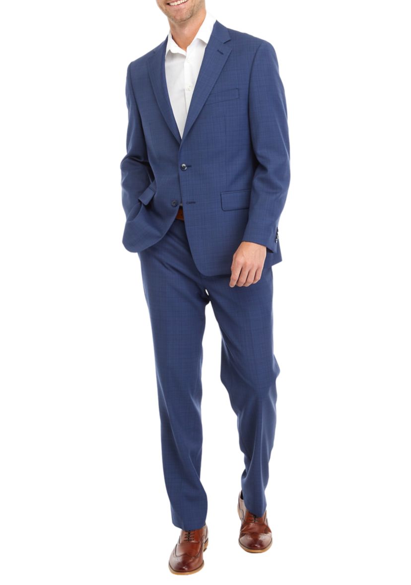 Blue Windowpane Suit Separate Pants