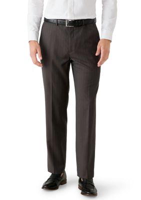 MICHAEL Michael Kors Men's Stripe Suit Pants, Brown, 34 x 30