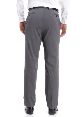 Checked Bi-Stretch Slim Fit Flat-Front Trousers