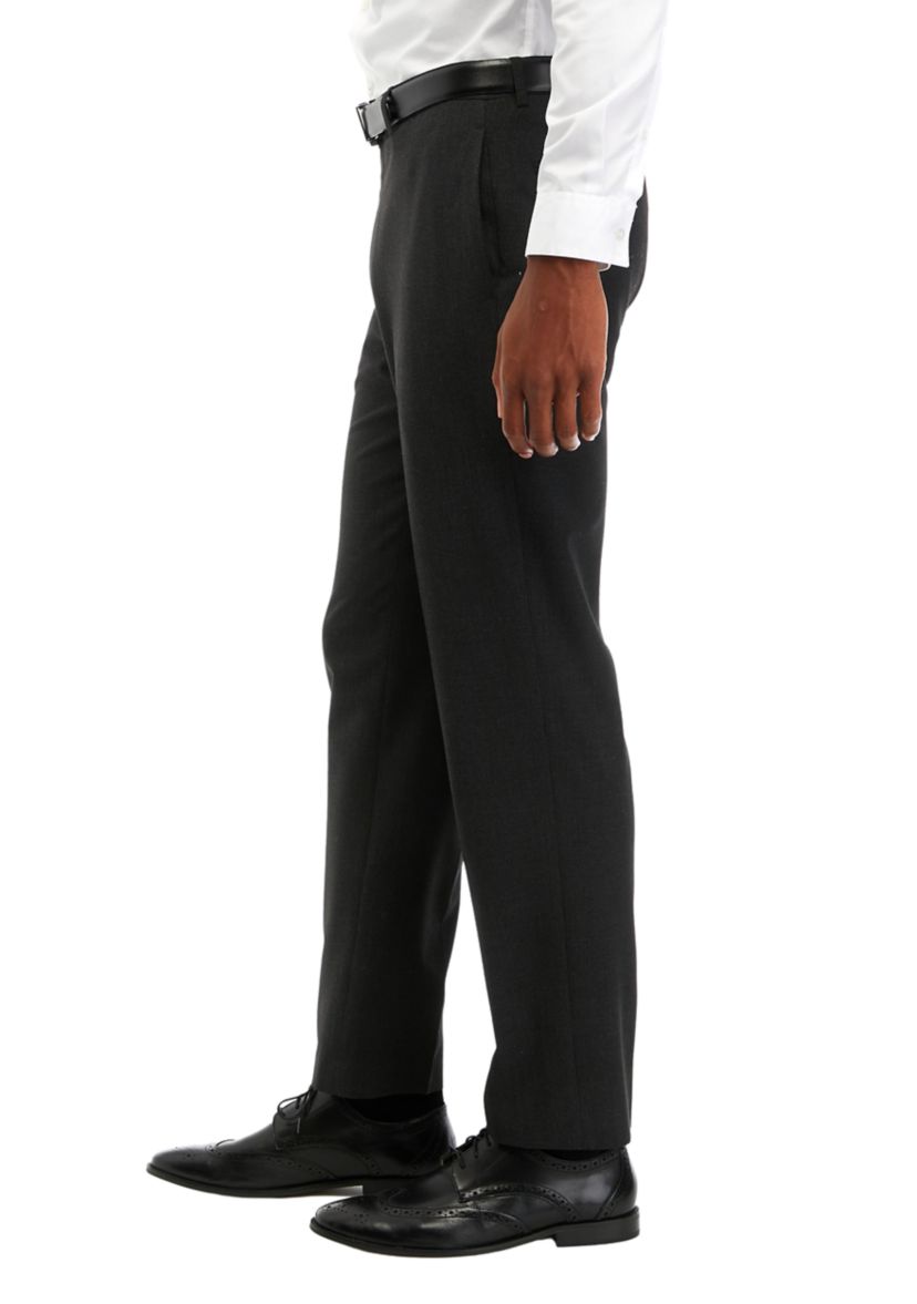 Mens Textured Flat Front Pants