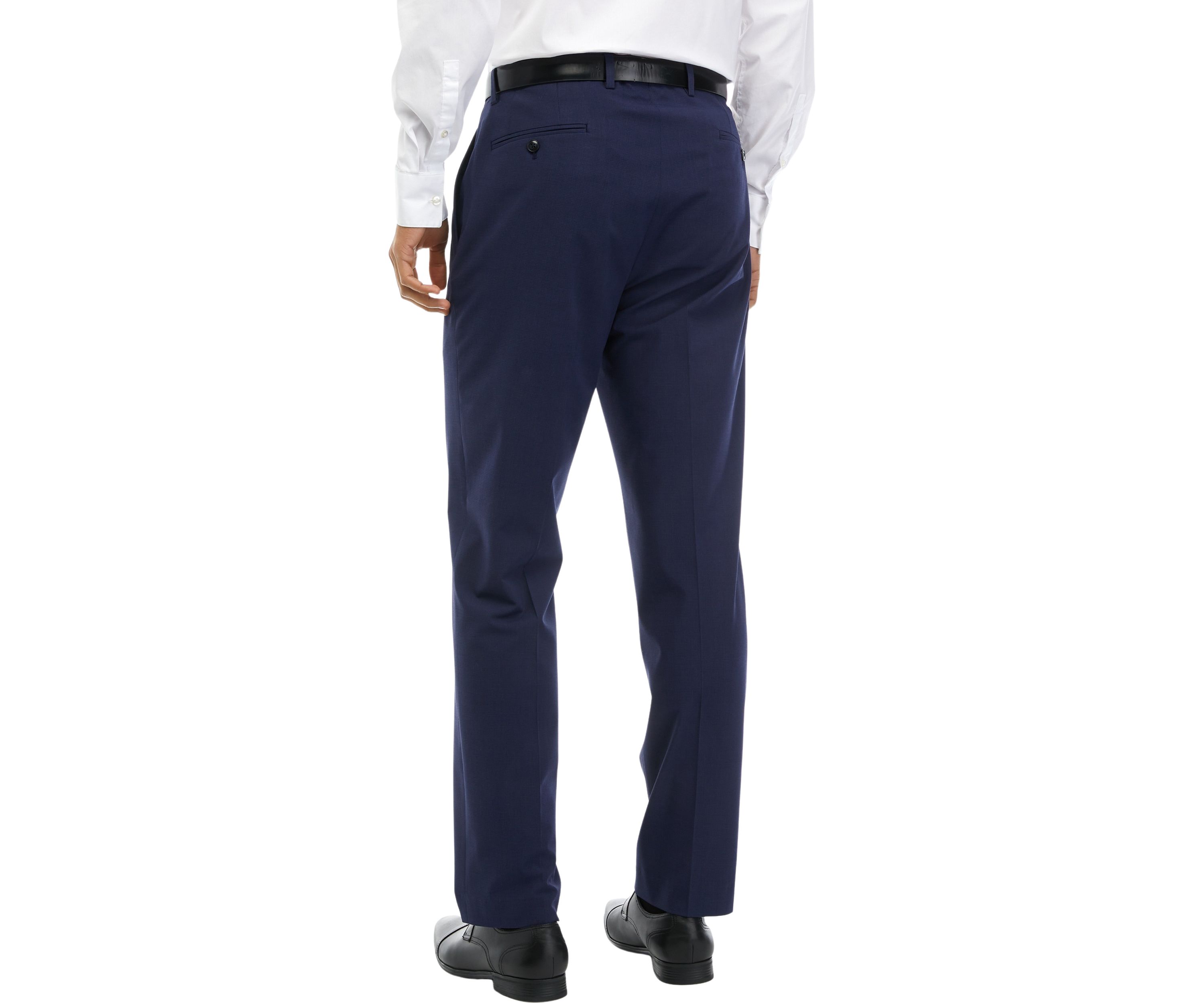 Textured Flat Front Pants