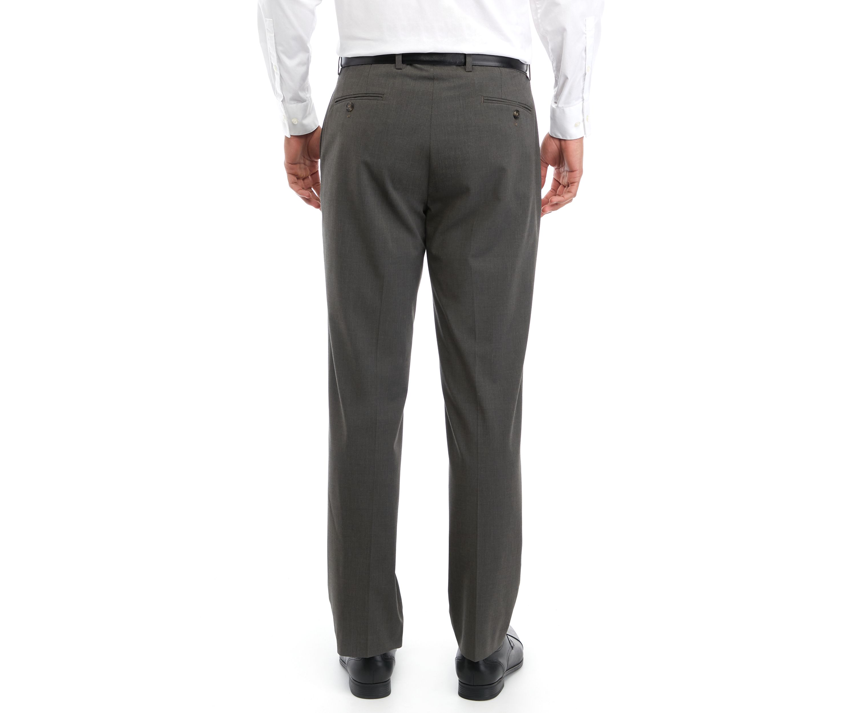 Mens Textured Flat Front Pants