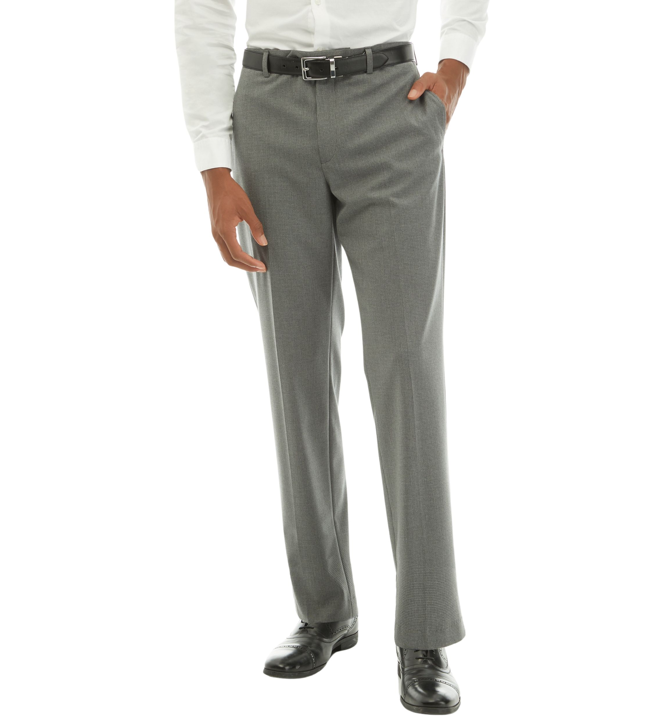 Mens Modern Fit Flat Front Pants
