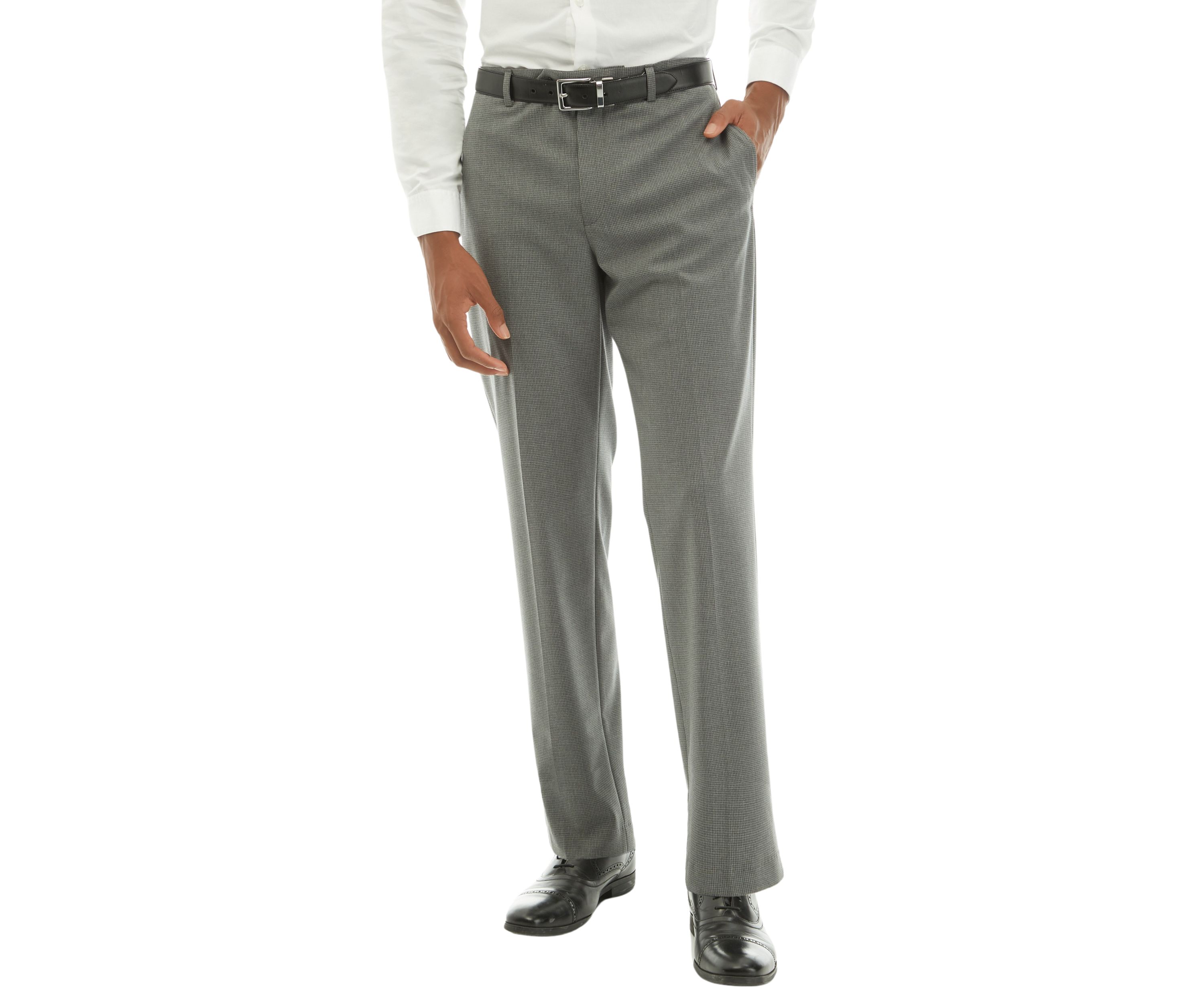 Mens Modern Fit Flat Front Pants
