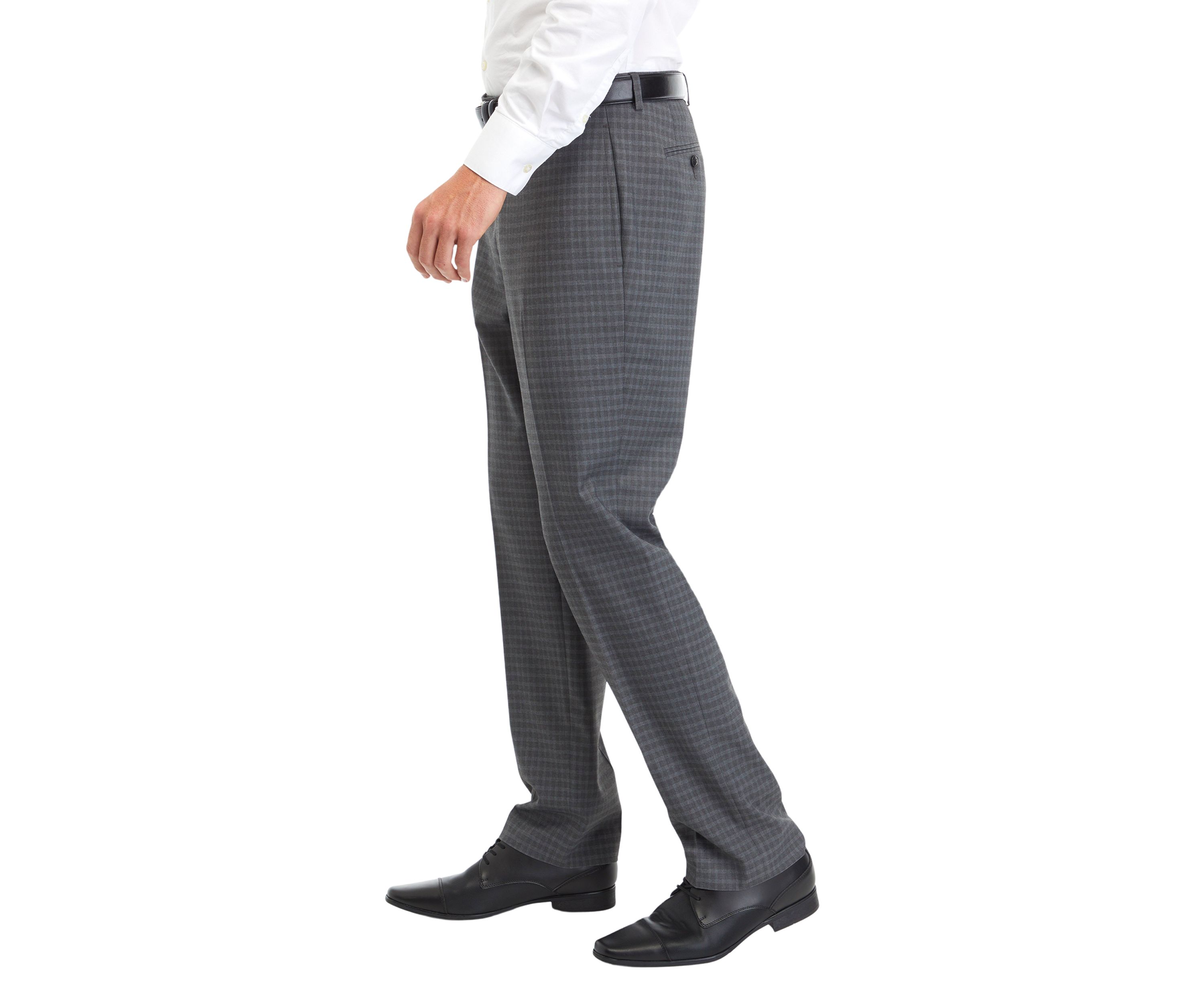 Gray Check Dress Pants