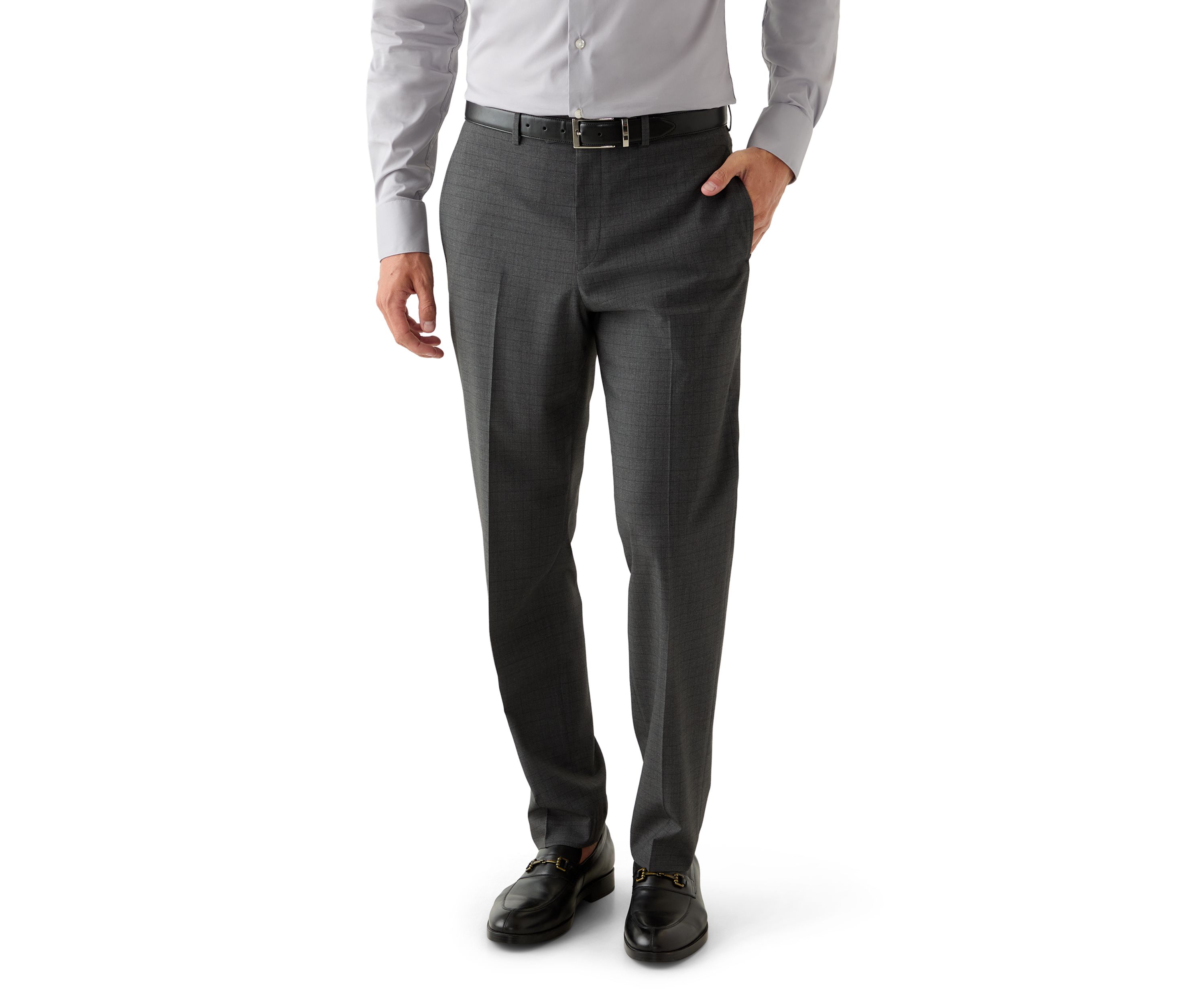 Classic Fit Black Small Plaid Pants