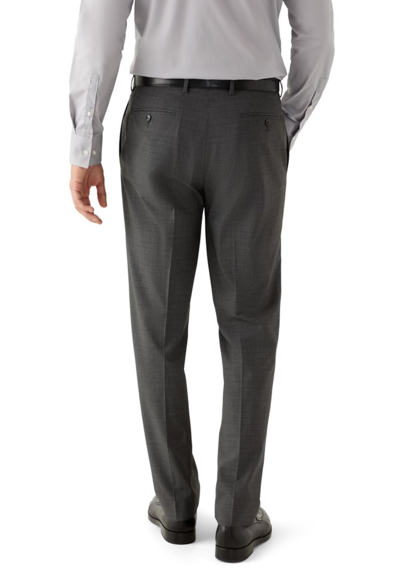 Classic Fit Black Small Plaid Pants