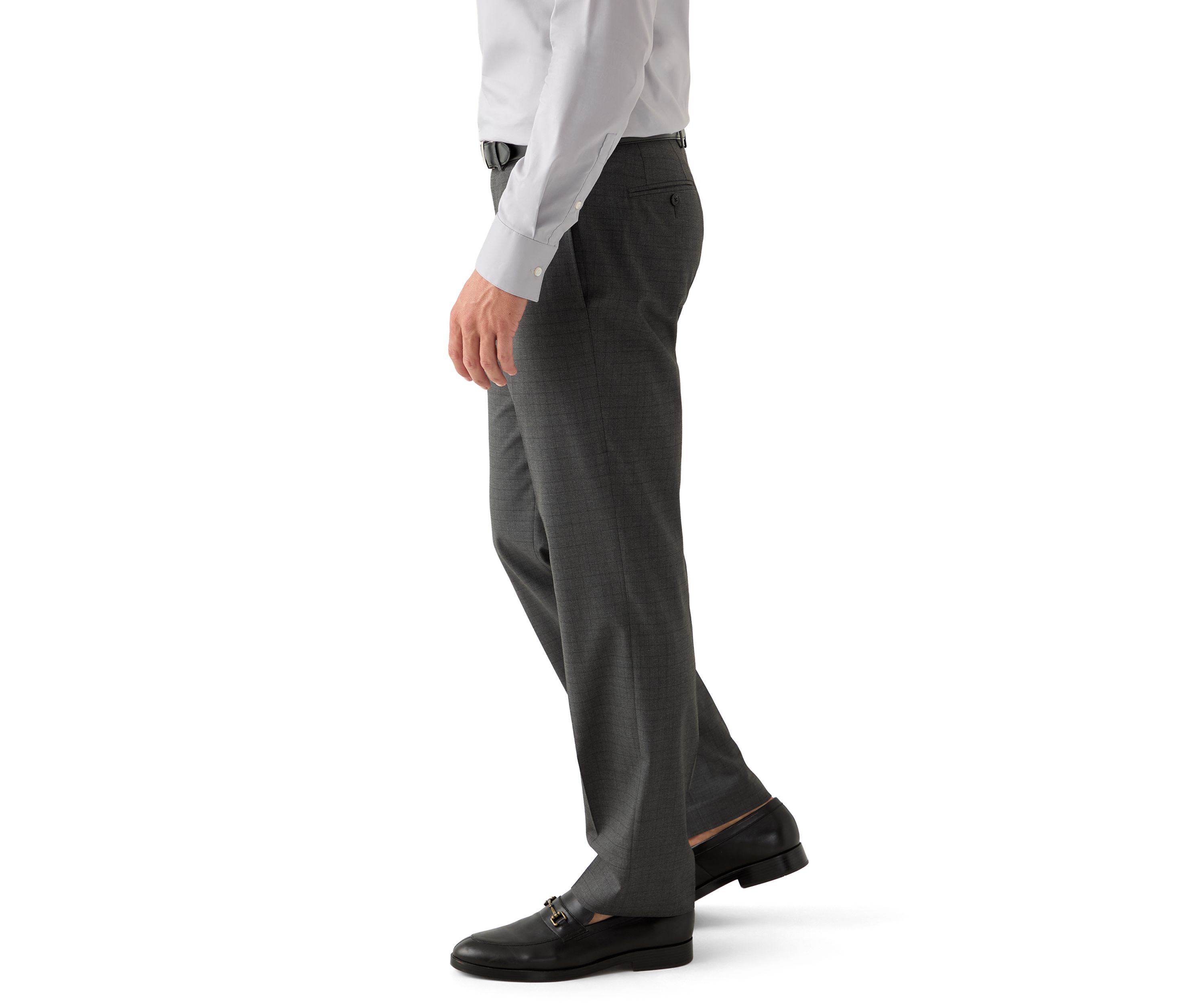 Classic Fit Black Small Plaid Pants