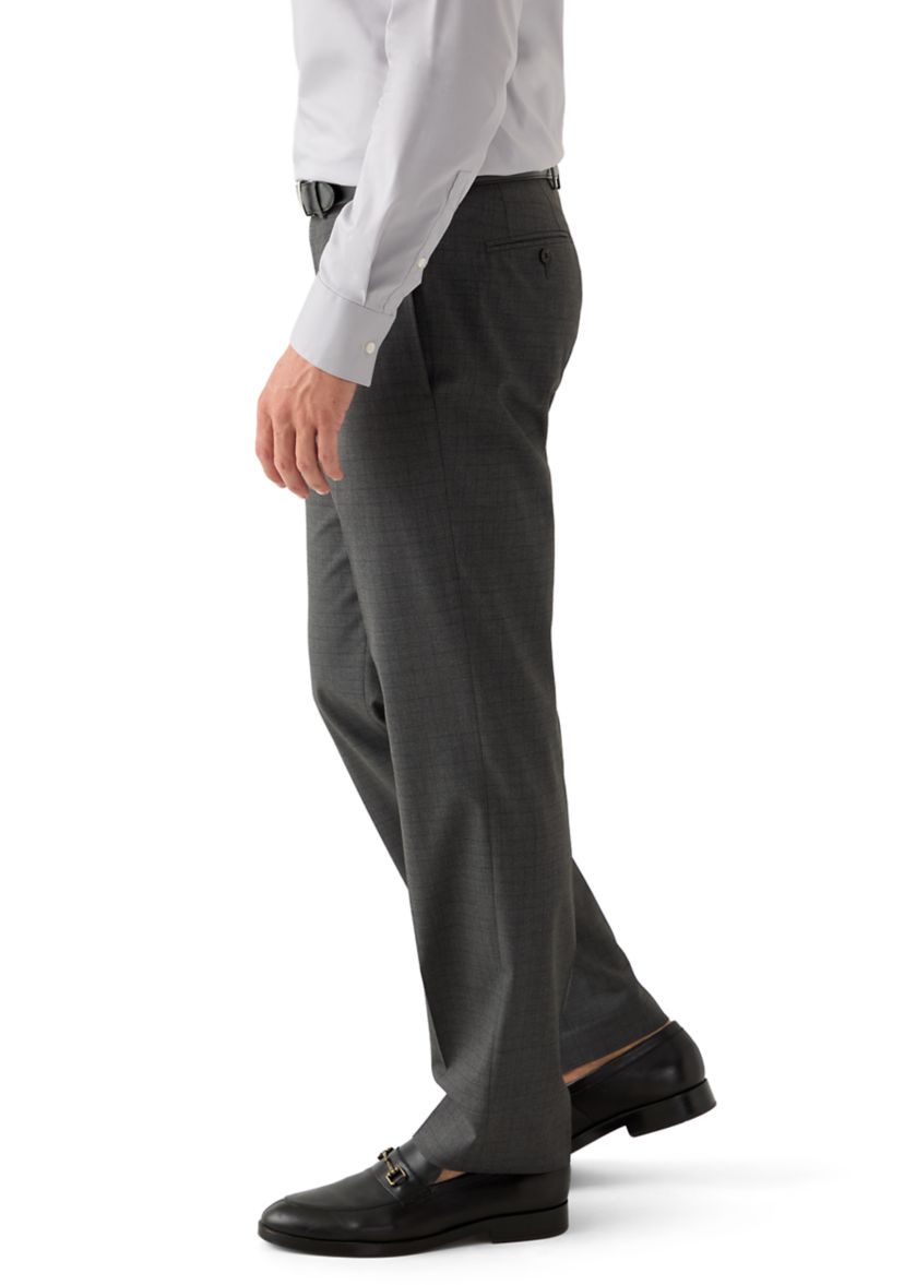 Classic Fit Black Small Plaid Pants