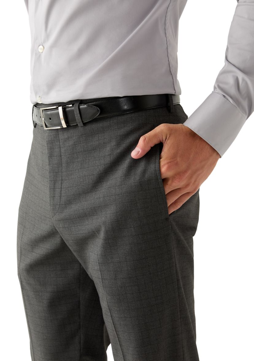 Classic Fit Black Small Plaid Pants