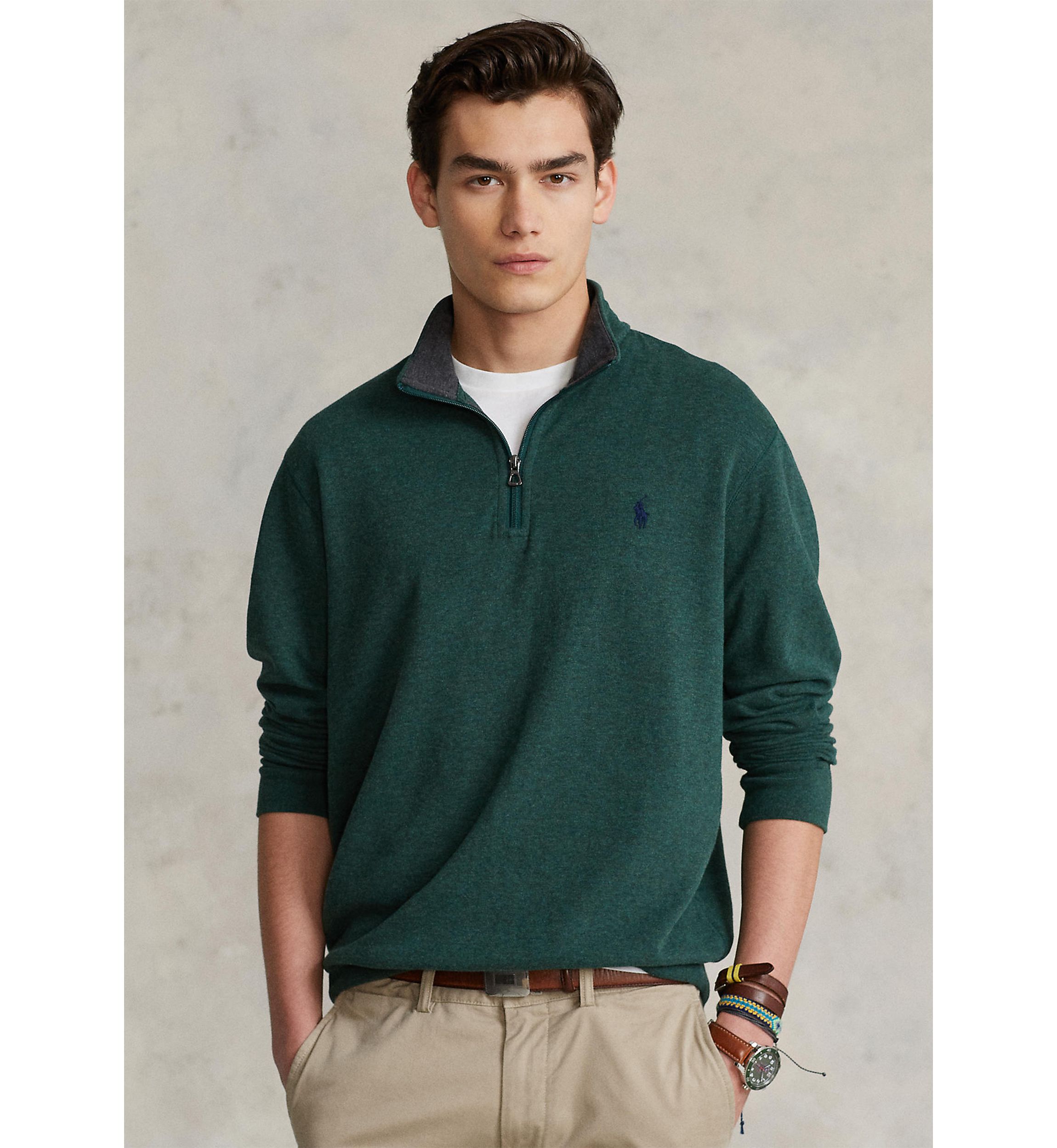Luxury Jersey Quarter-Zip Pullover