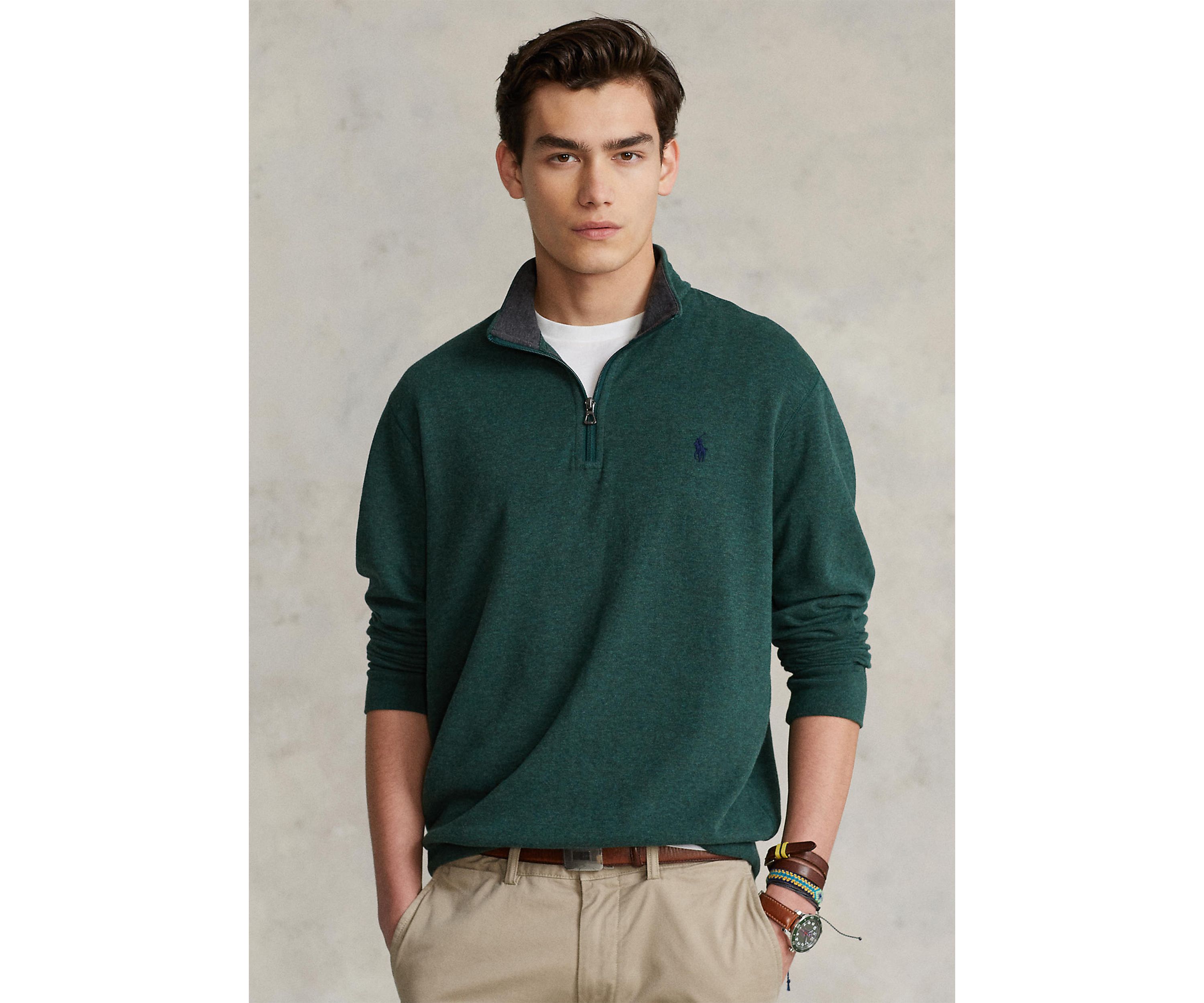 Luxury Jersey Quarter-Zip Pullover