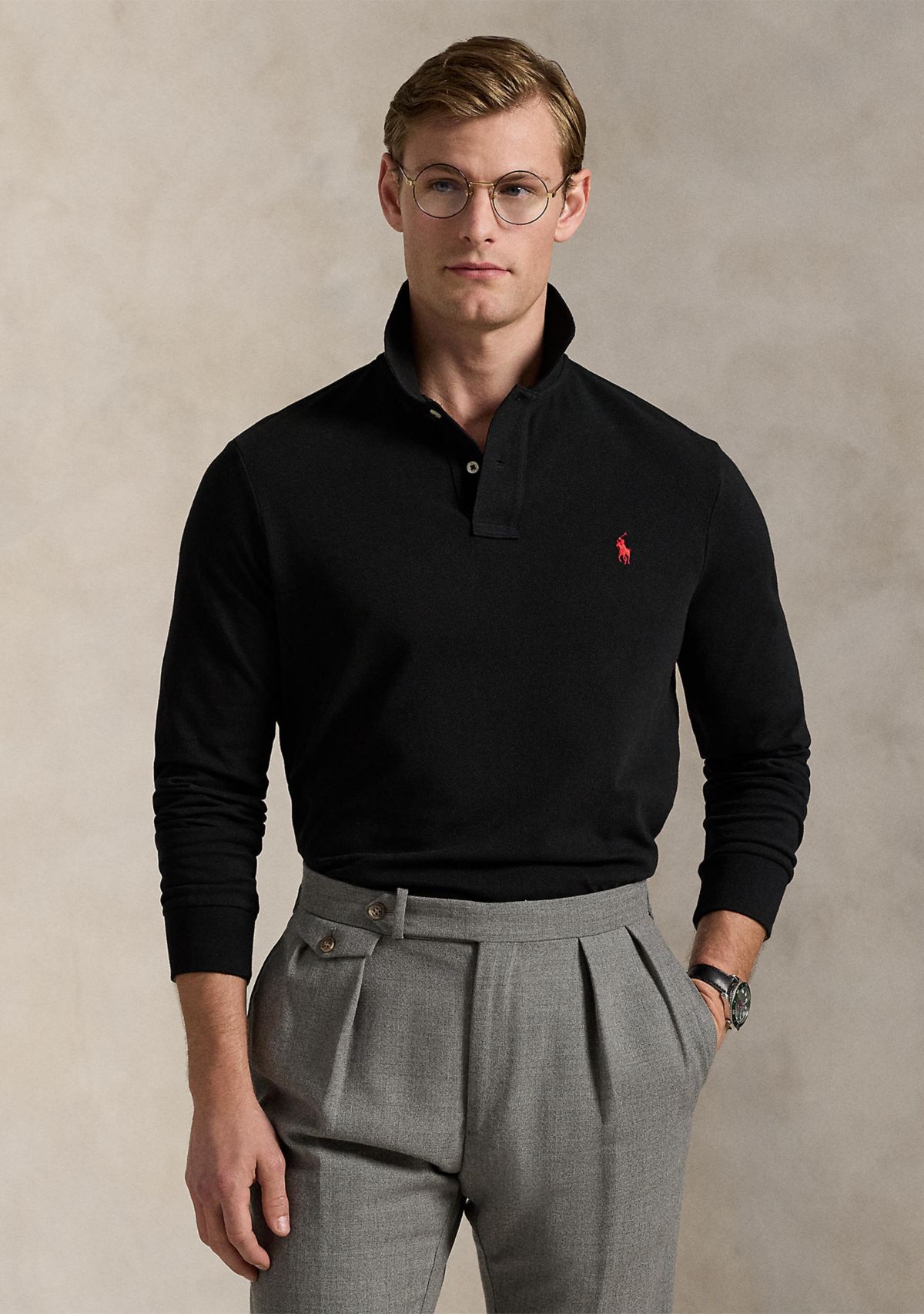 Classic Fit Mesh Polo Shirt