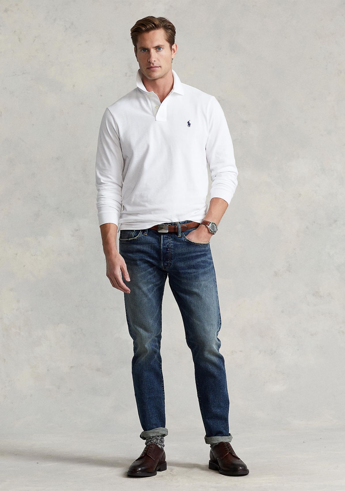 Classic Fit Mesh Polo Shirt