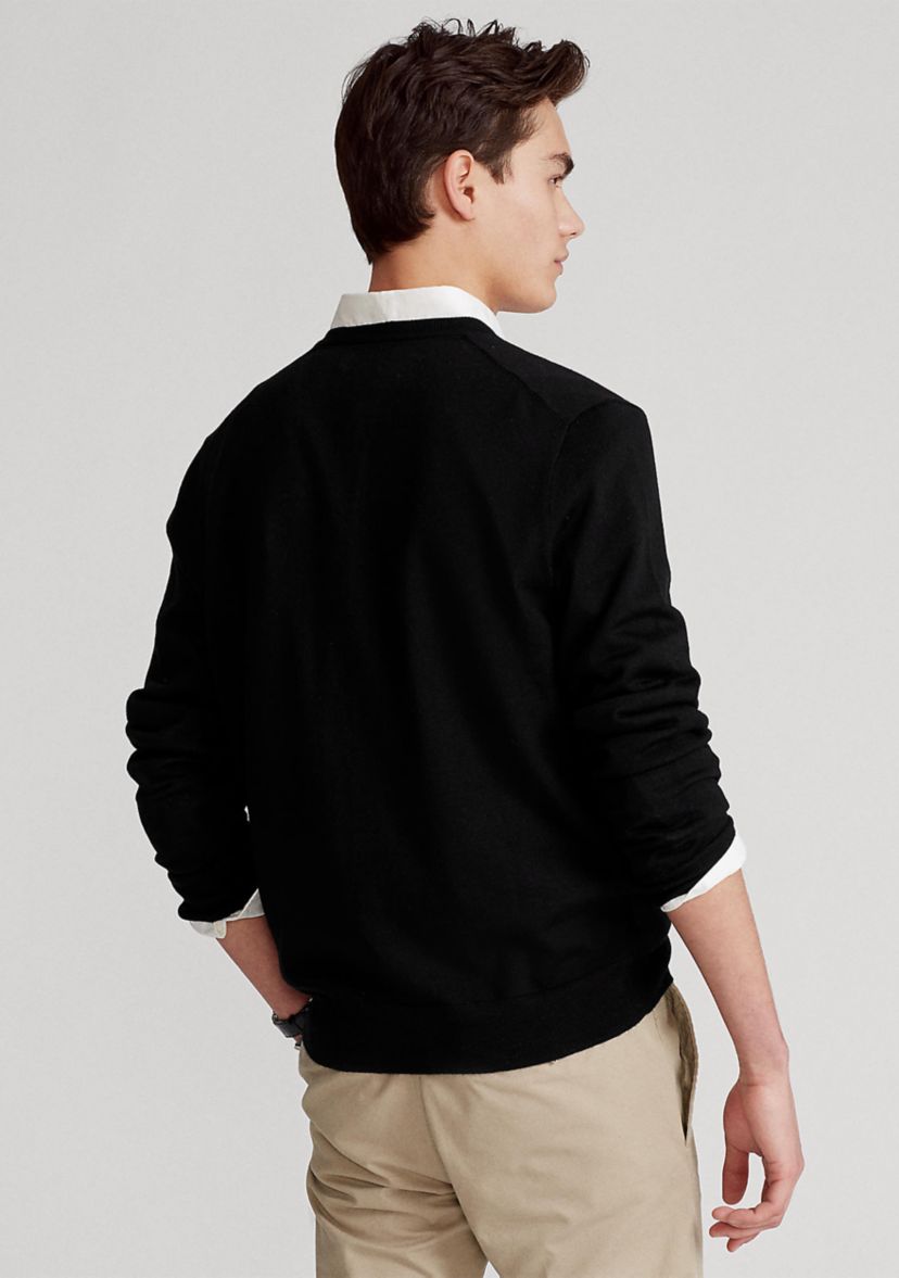 Washable Merino Wool V-Neck Sweater