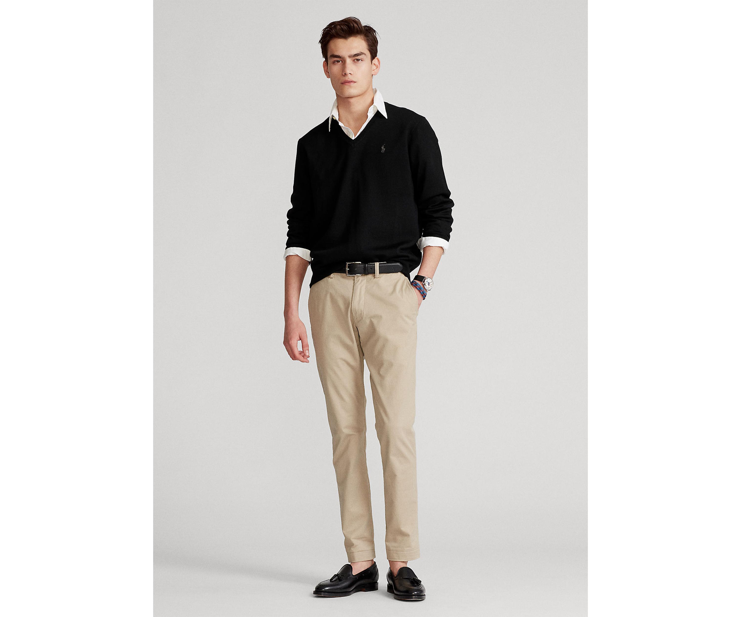 Washable Merino Wool V-Neck Sweater