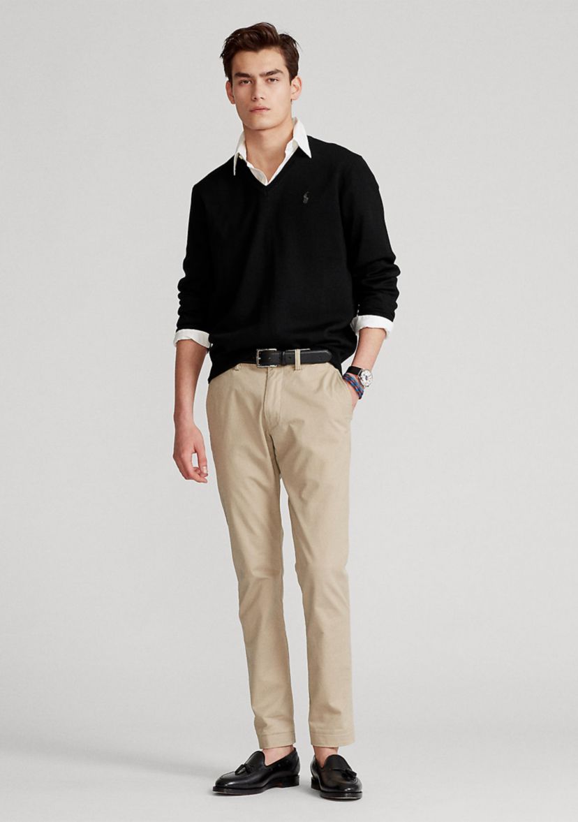 Washable Merino Wool V-Neck Sweater
