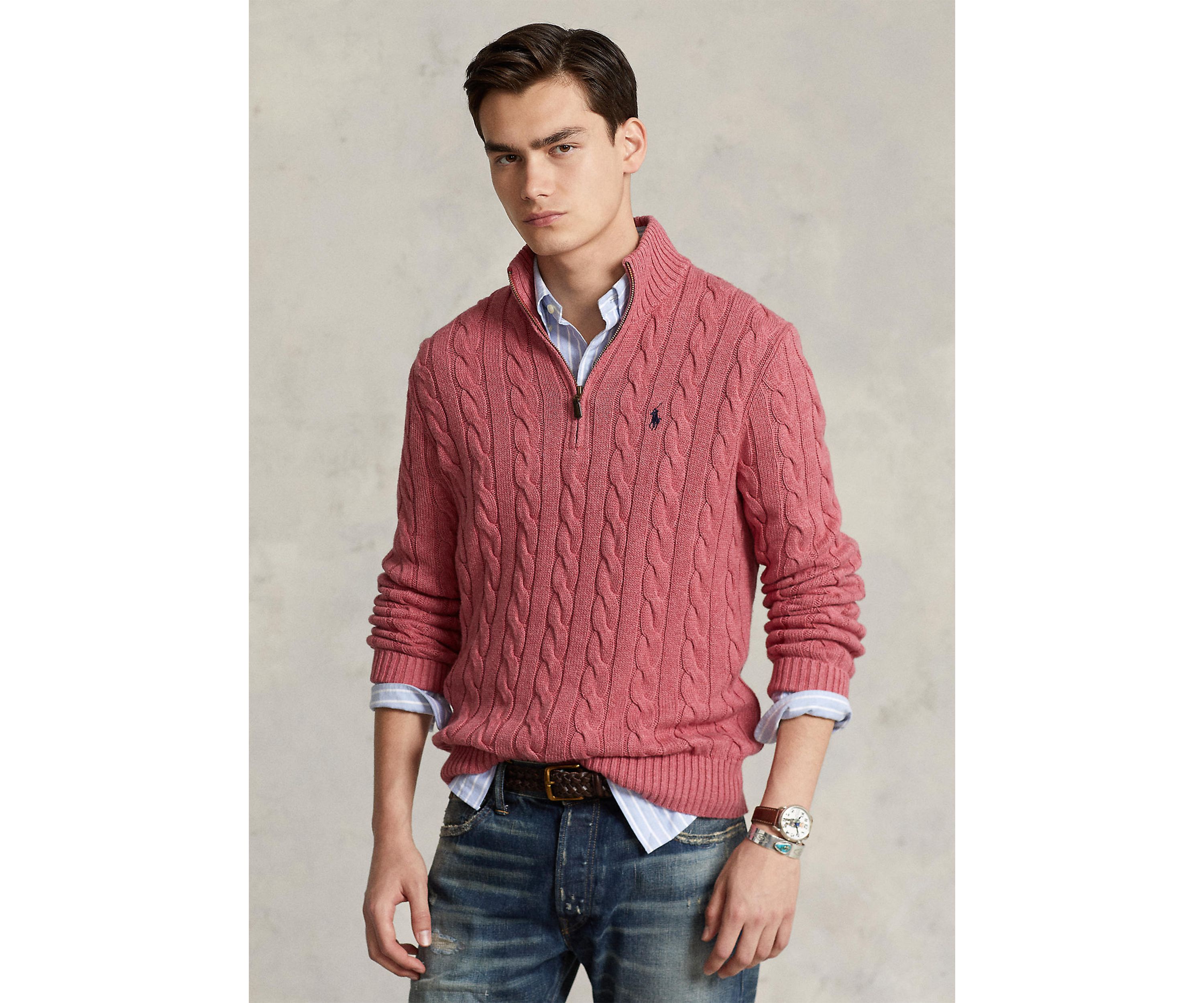 Cable Knit Cotton Sweater