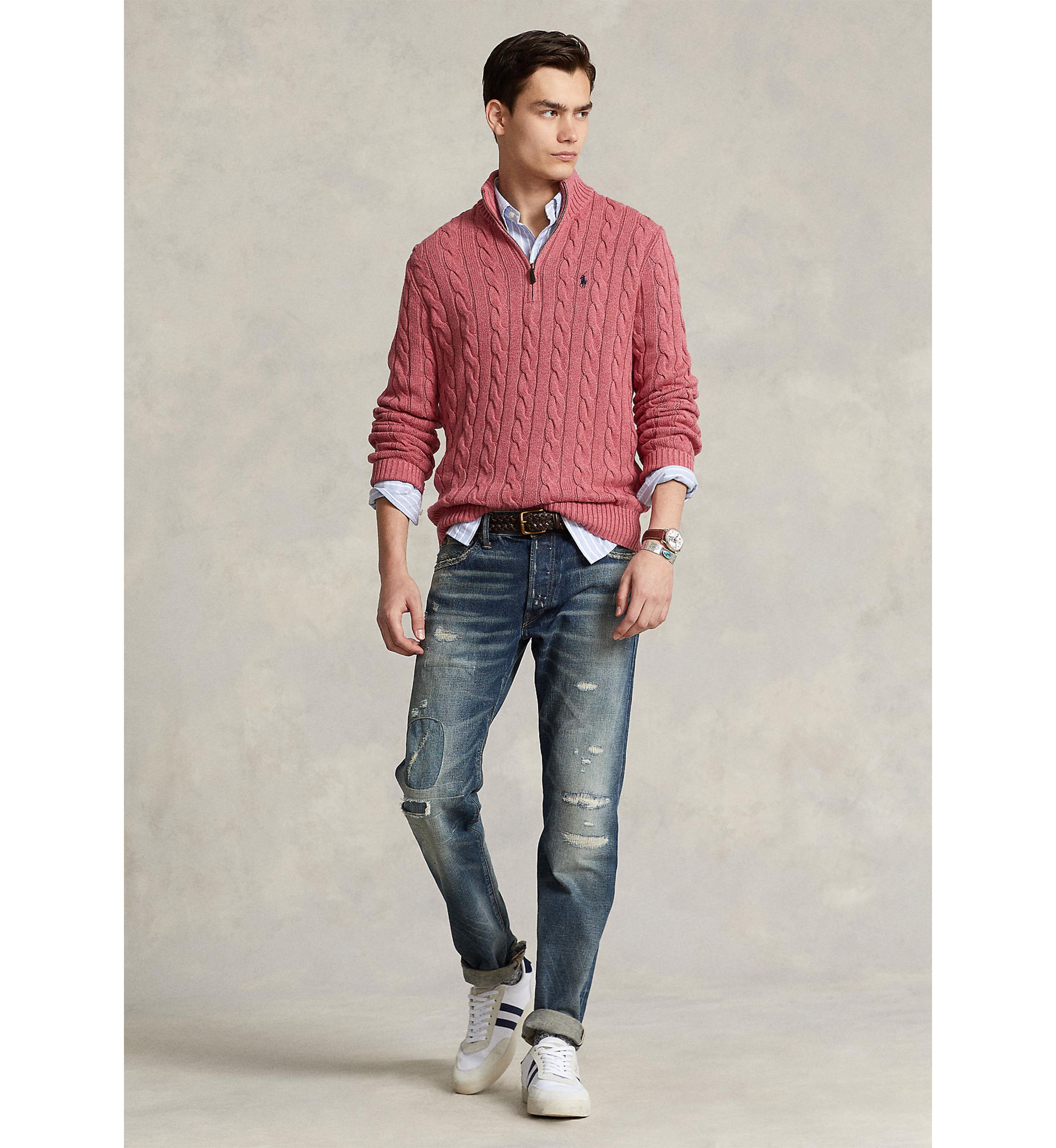 Cable Knit Cotton Sweater